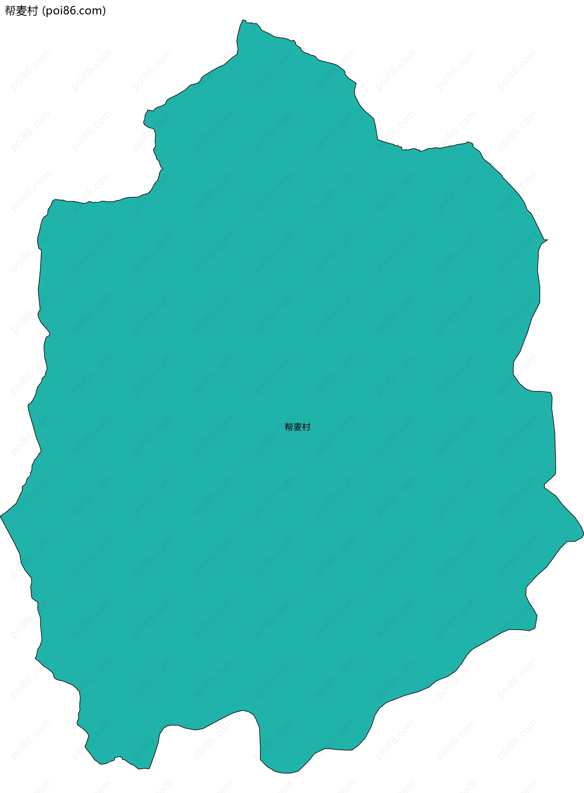 帮麦村边界地图