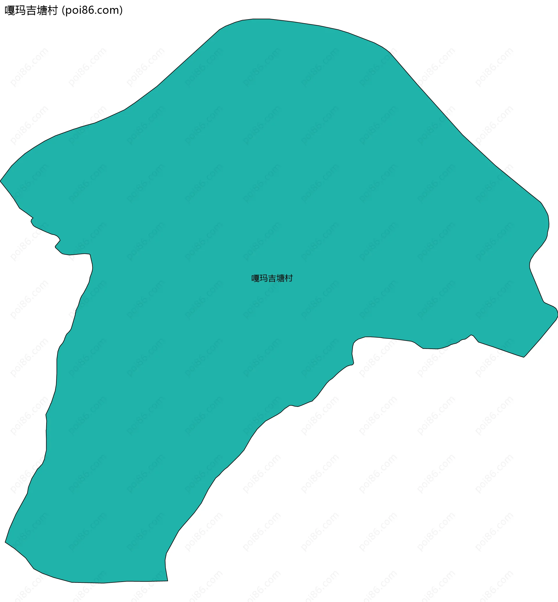 嘎玛吉塘村边界地图