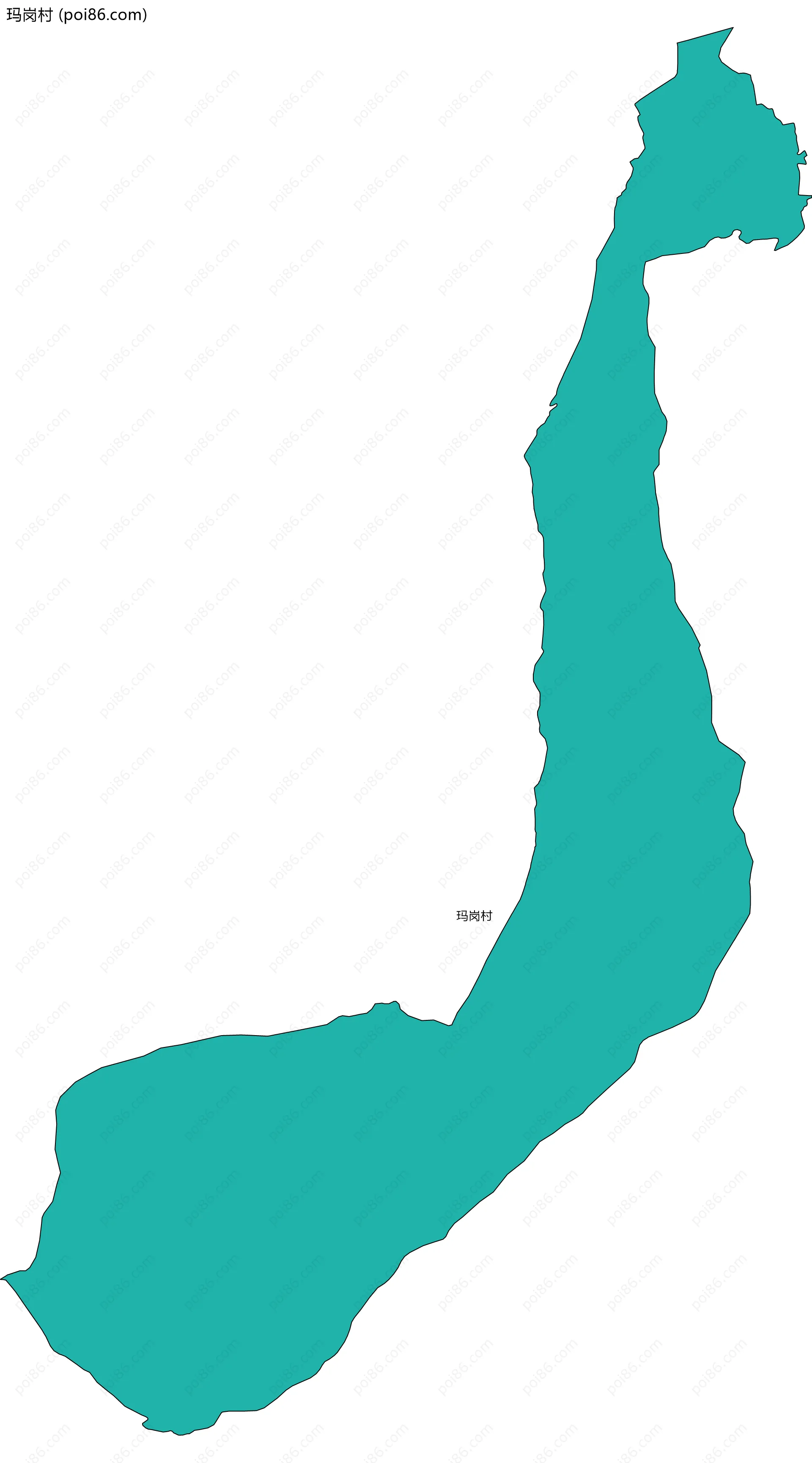 玛岗村边界地图