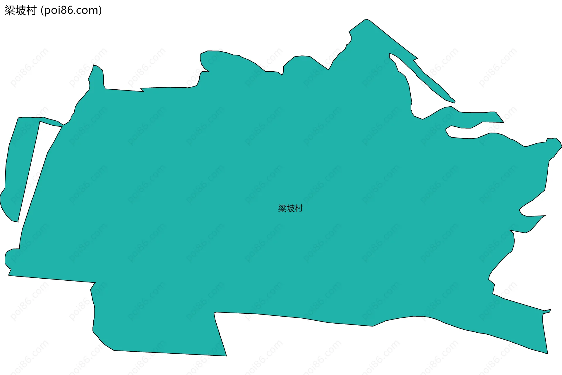 梁坡村边界地图
