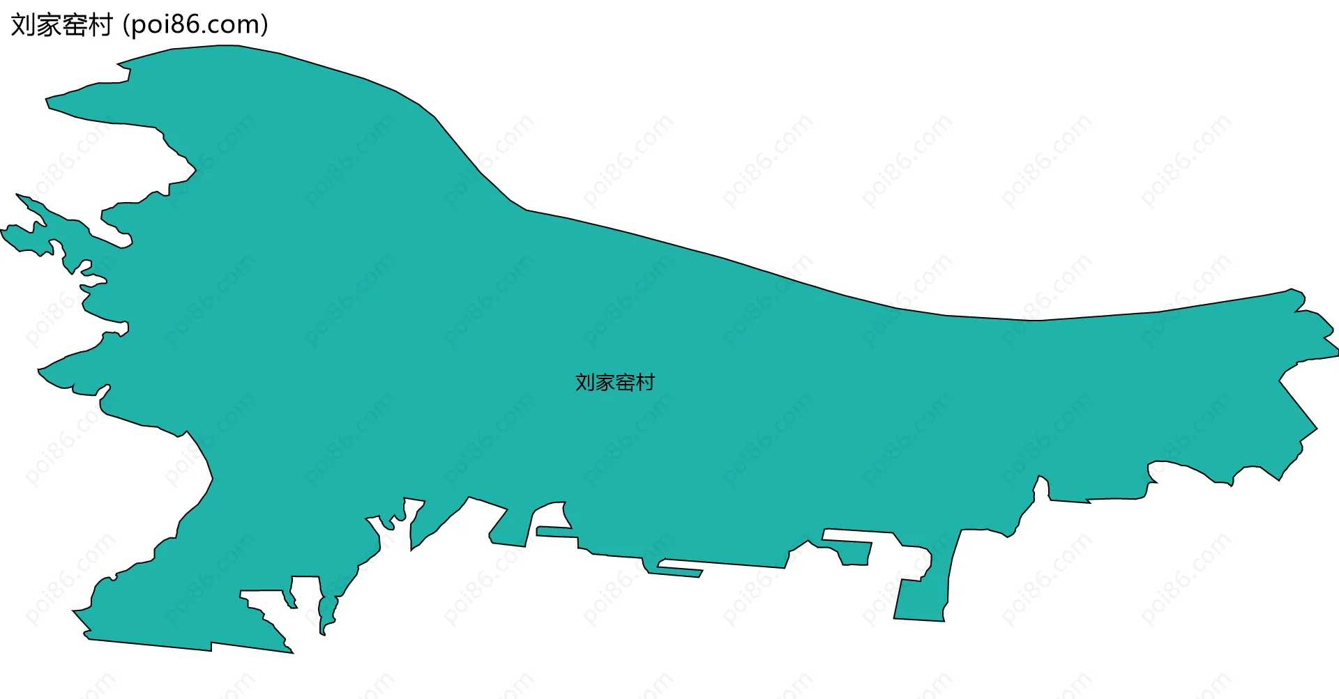 刘家窑村边界地图