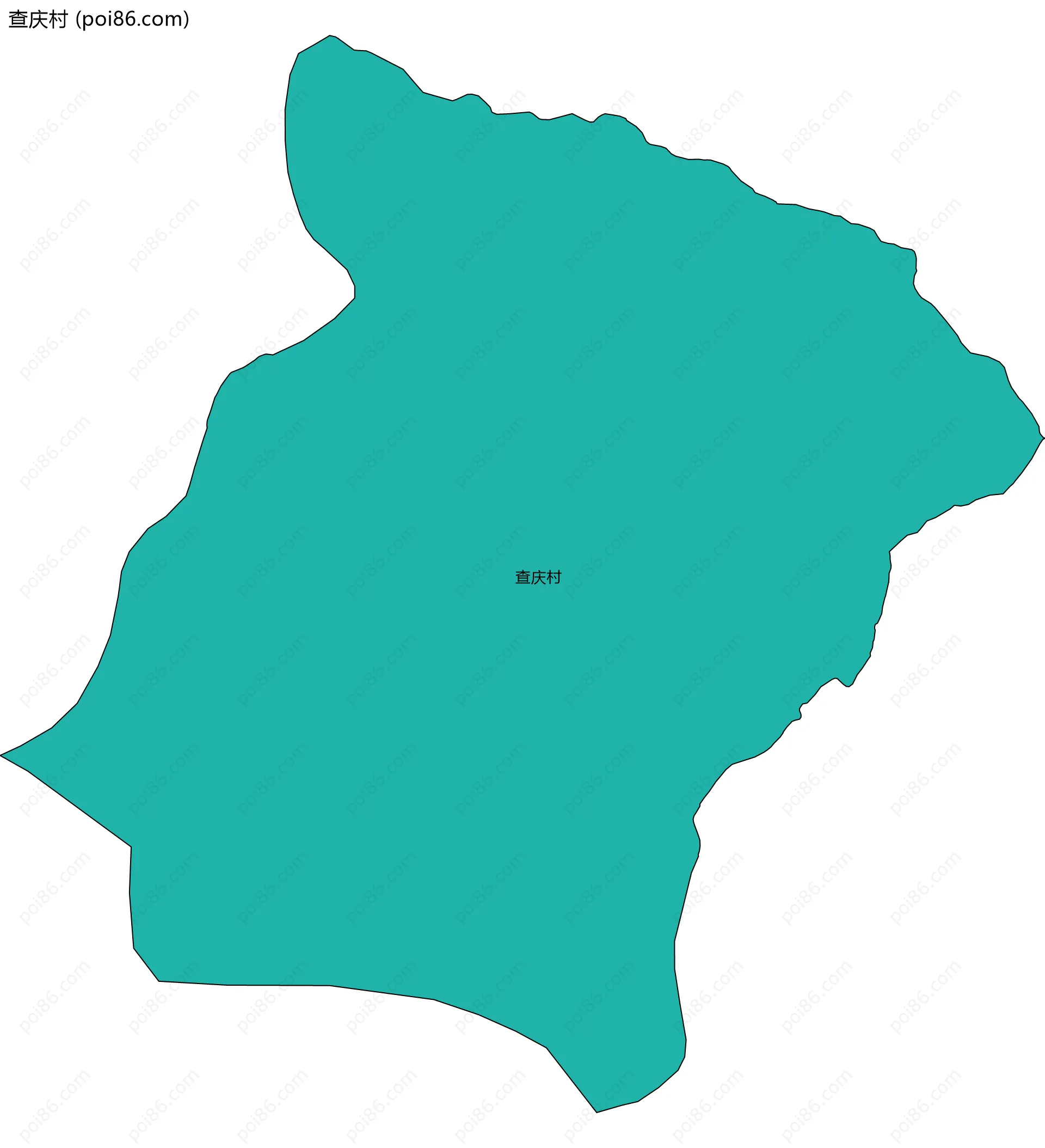 查庆村边界地图