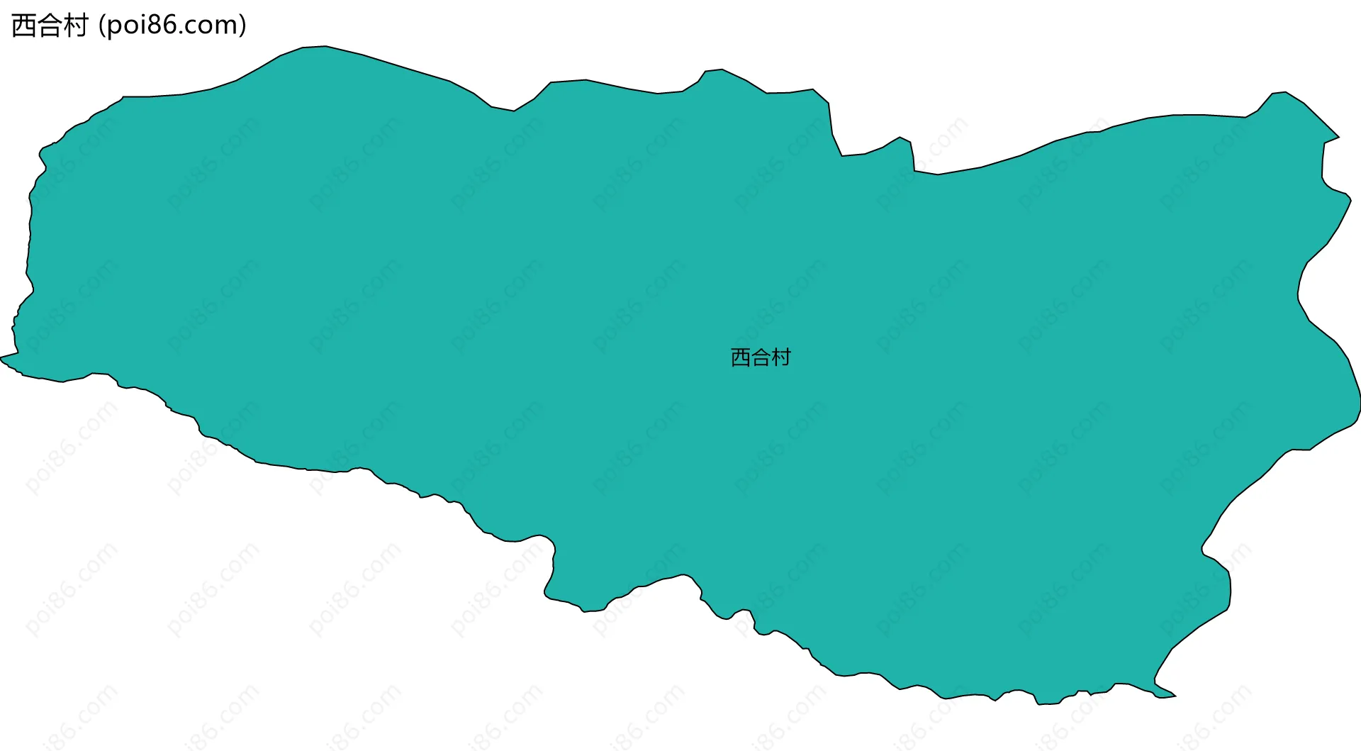 西合村边界地图