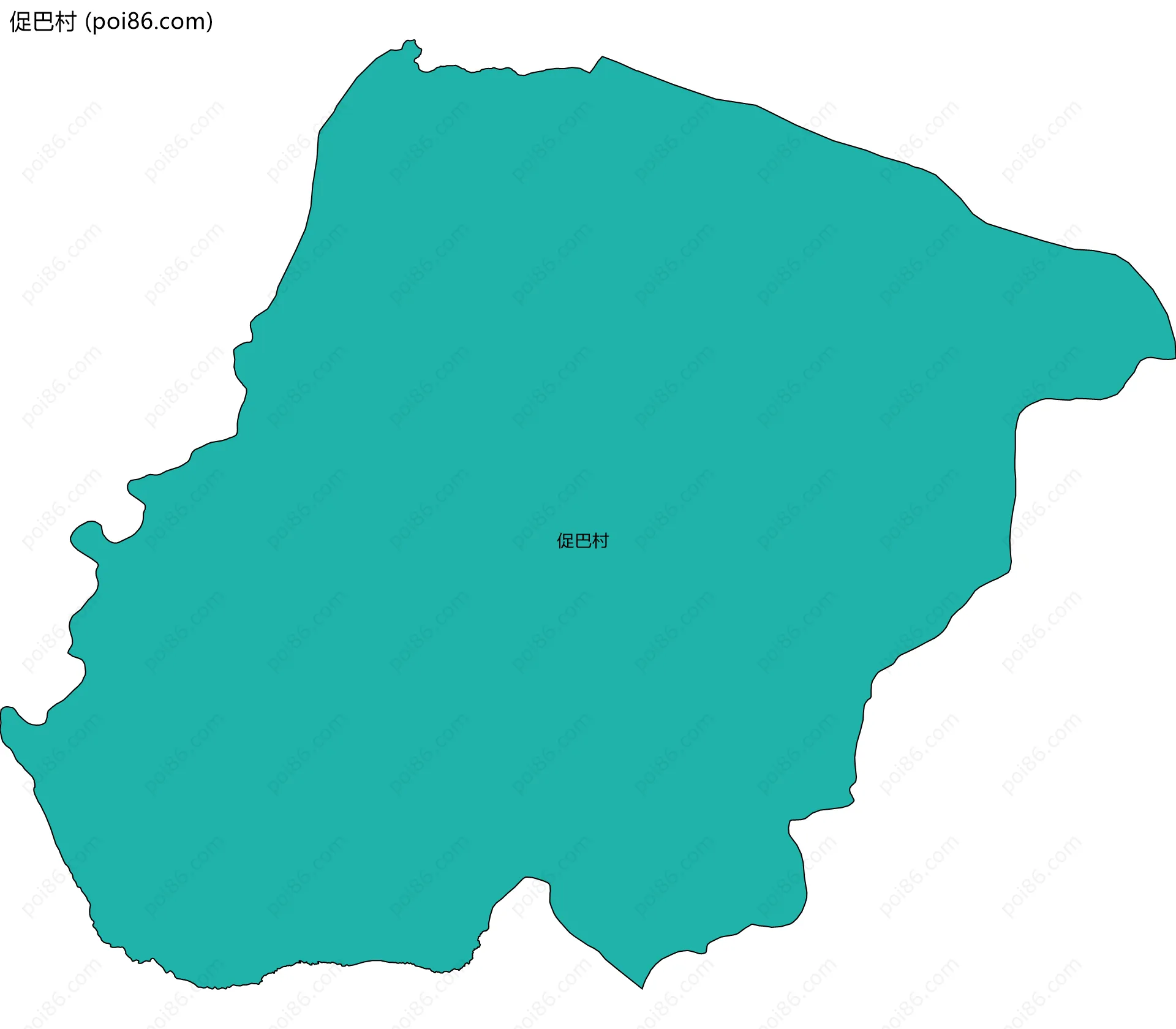 促巴村边界地图