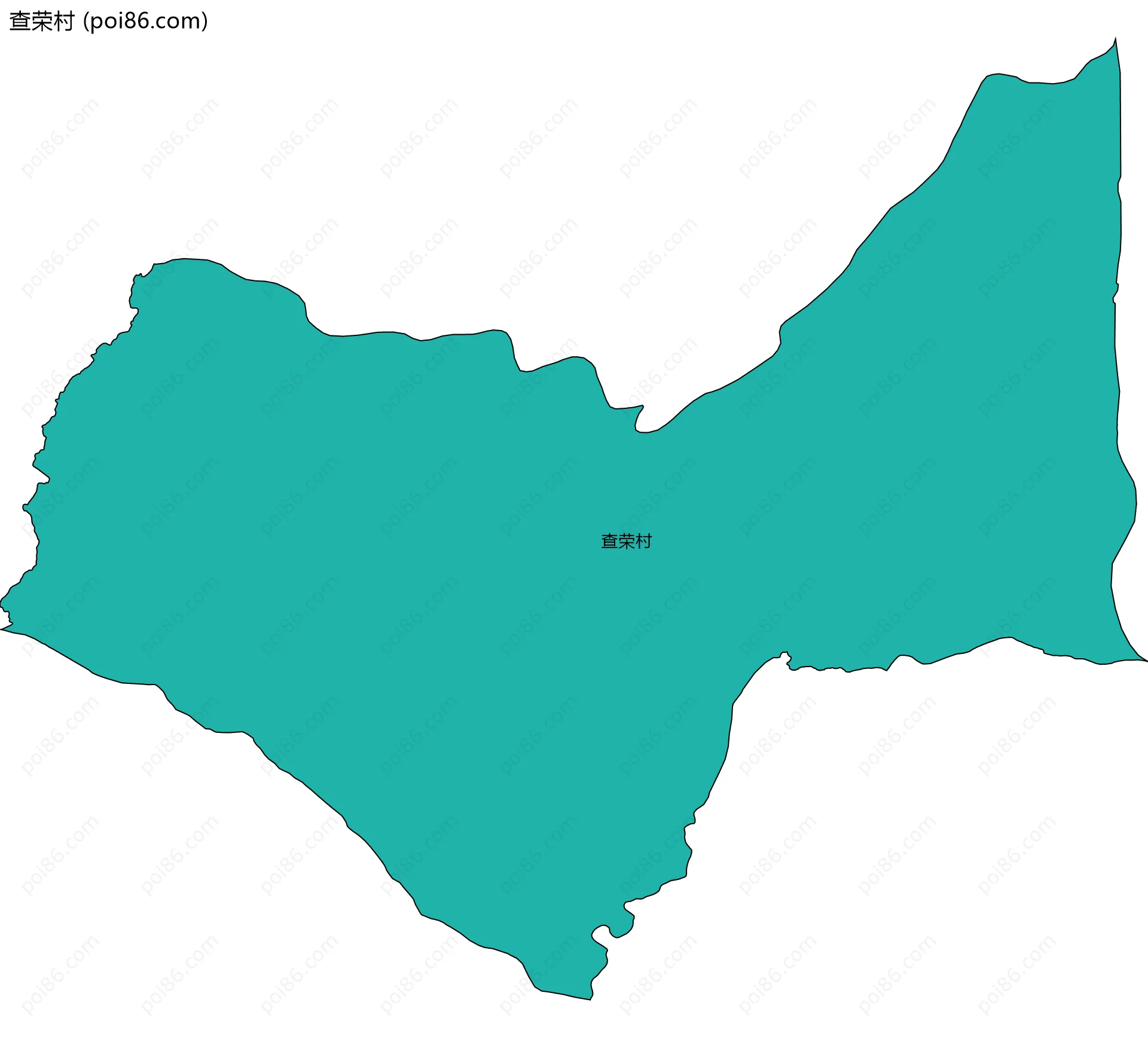 查荣村边界地图