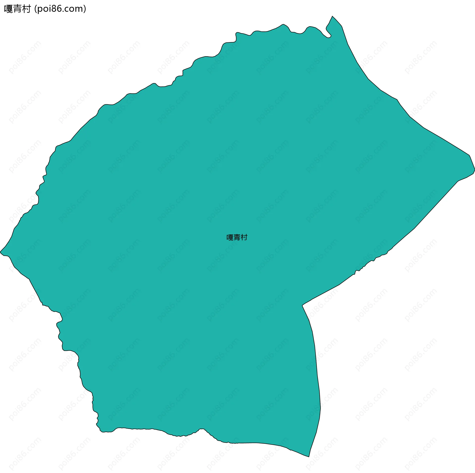 嘎青村边界地图