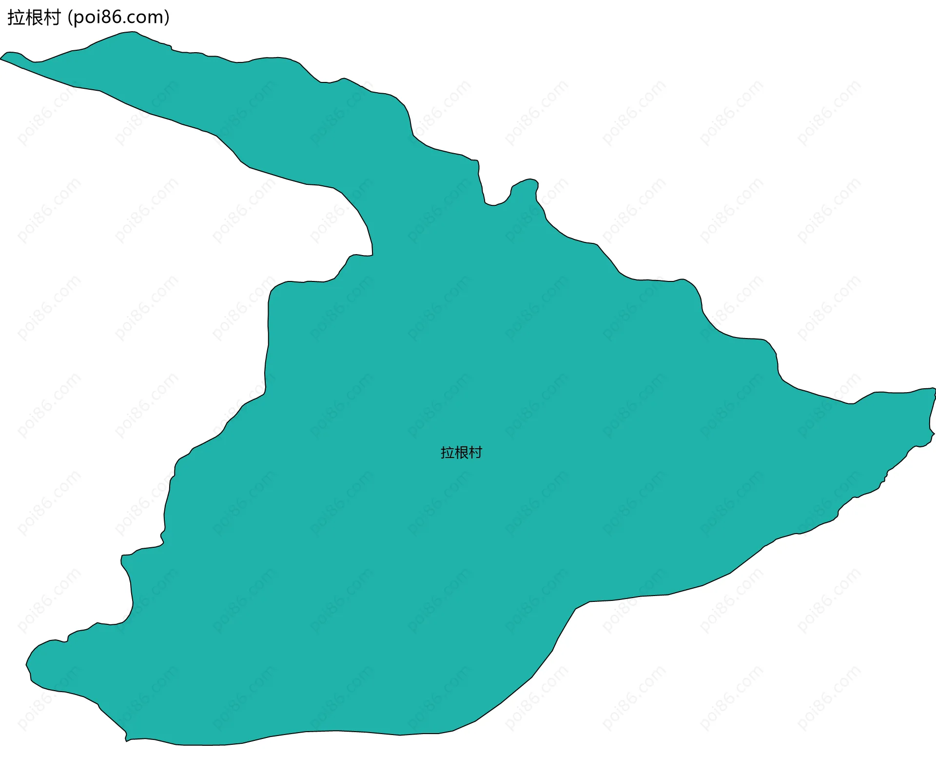 拉根村边界地图