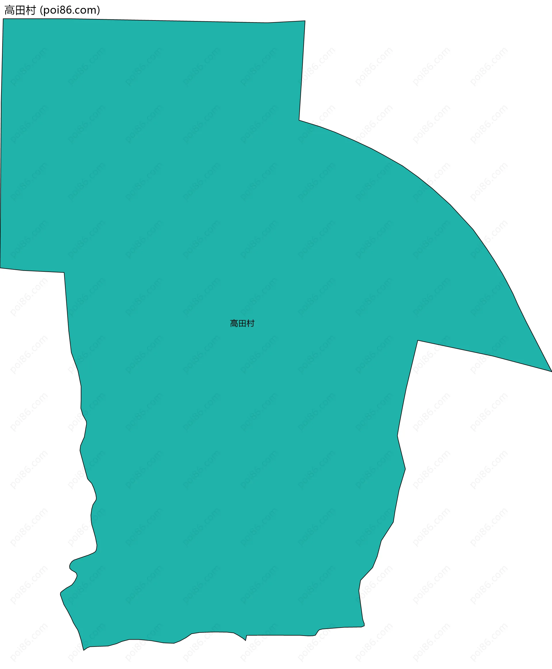 高田村边界地图