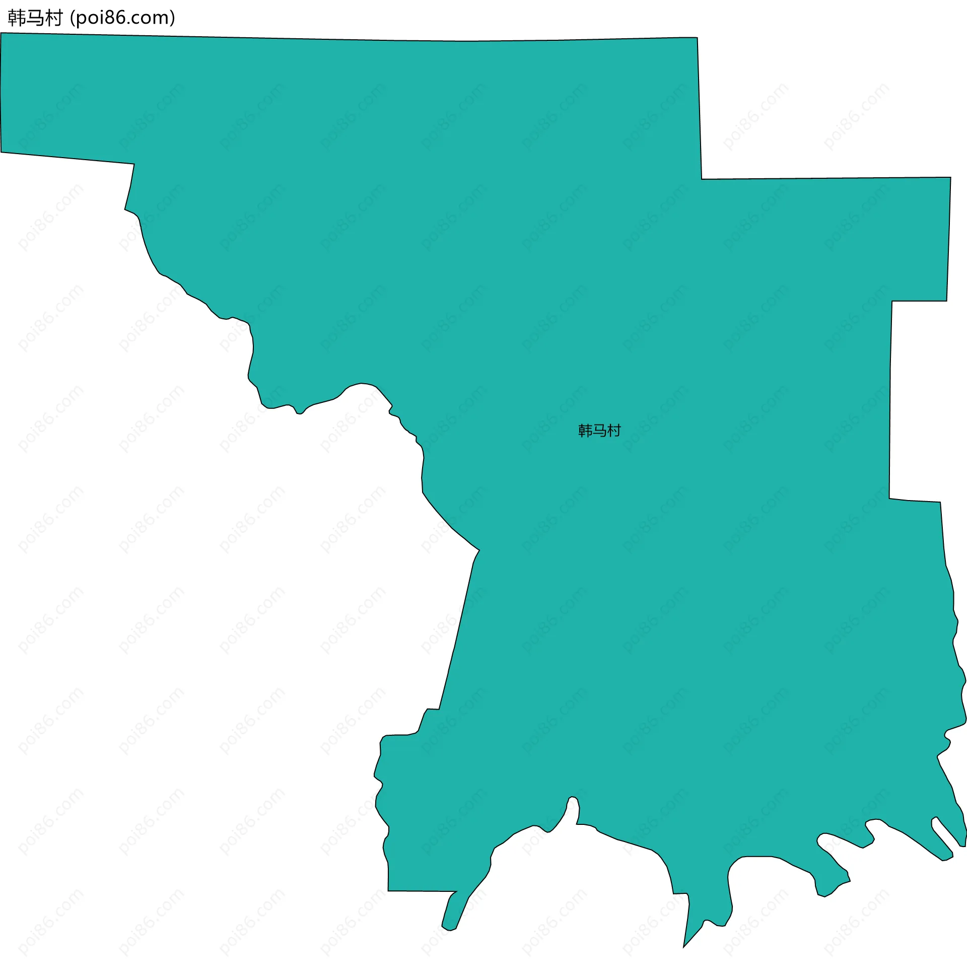 韩马村边界地图