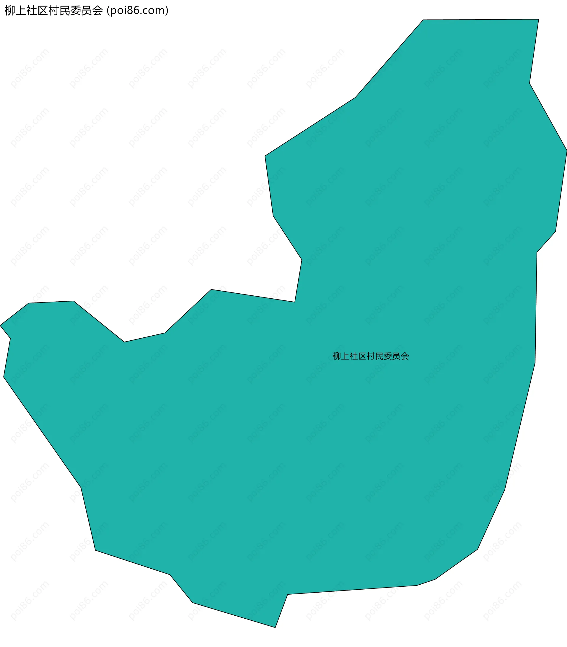 柳上社区村民委员会边界地图