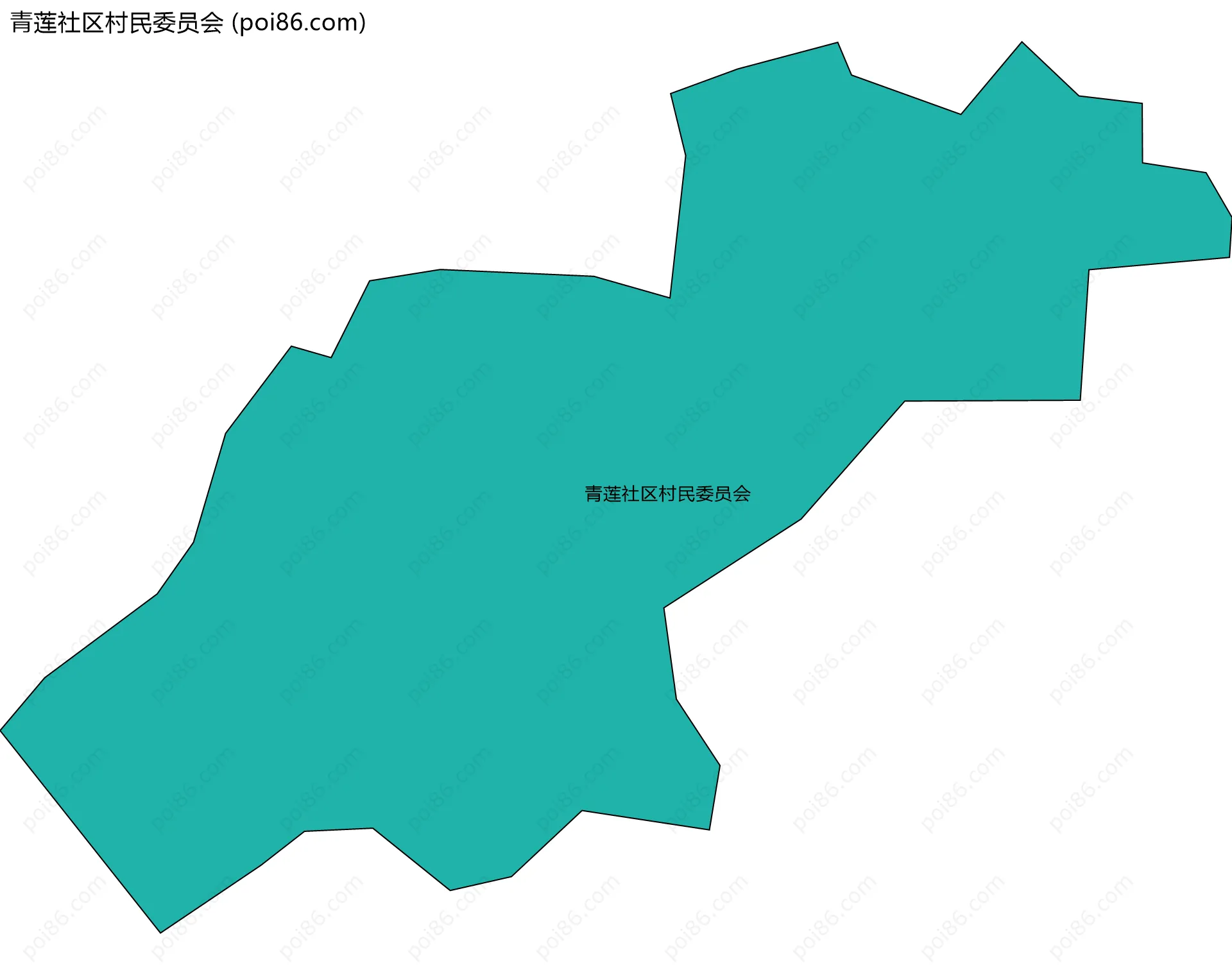青莲社区村民委员会边界地图