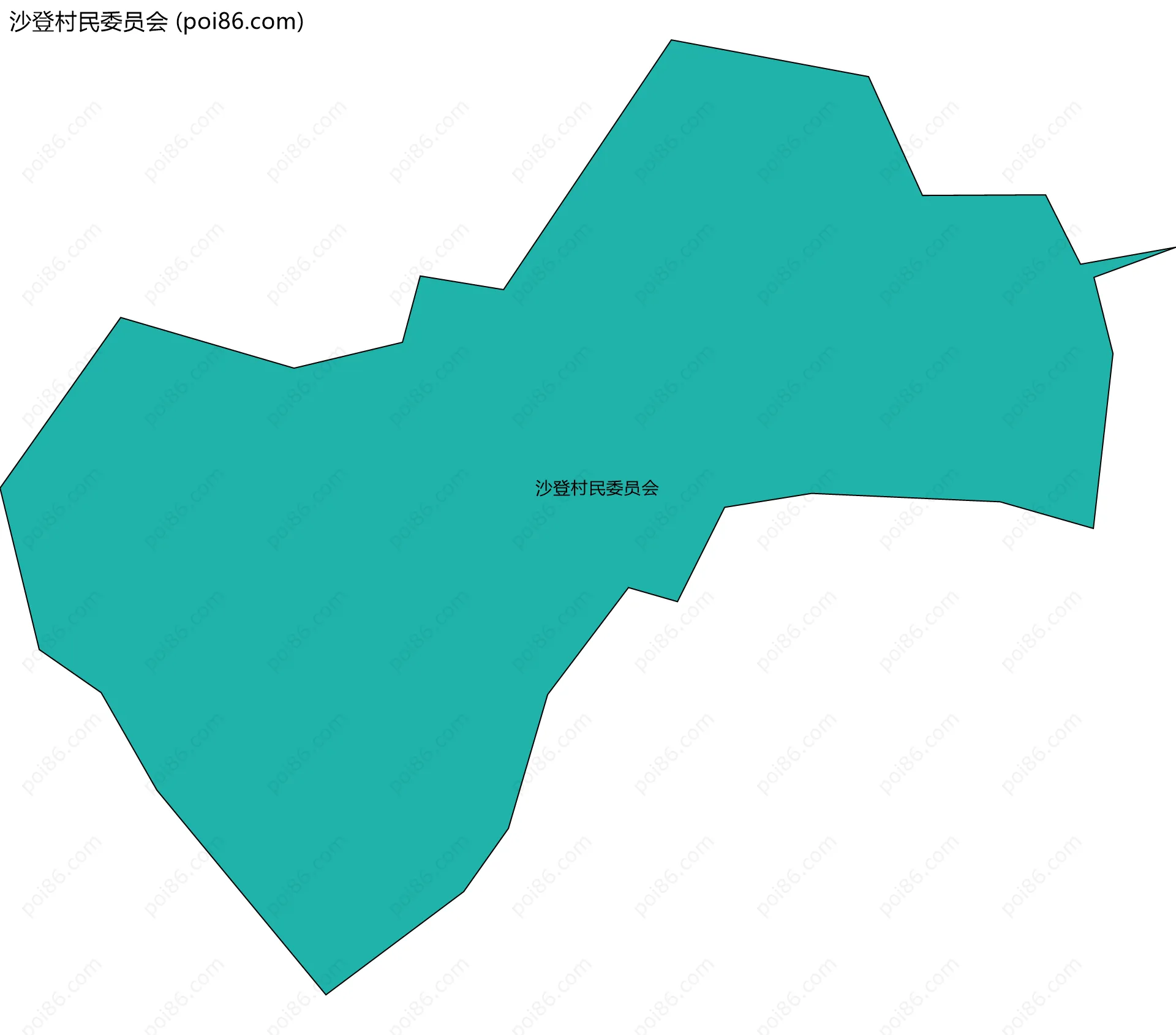 沙登村民委员会边界地图
