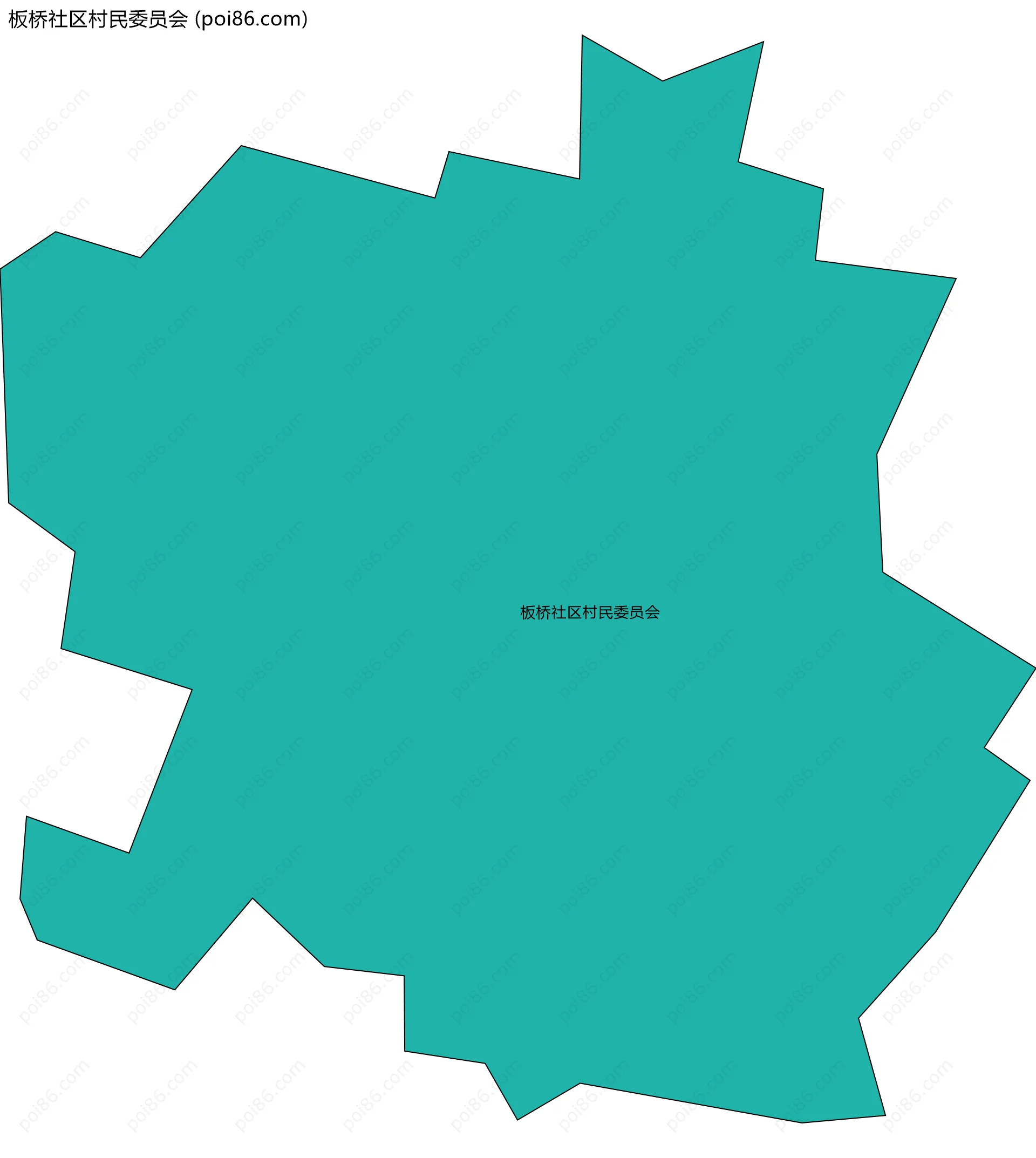 板桥社区村民委员会边界地图