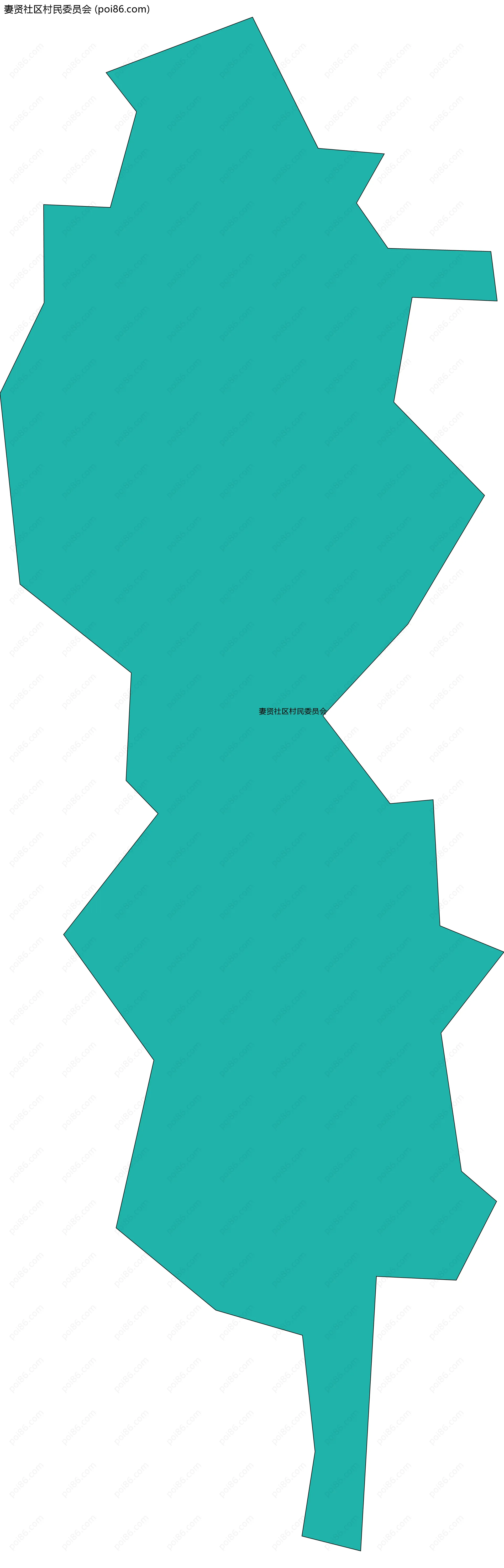 妻贤社区村民委员会边界地图