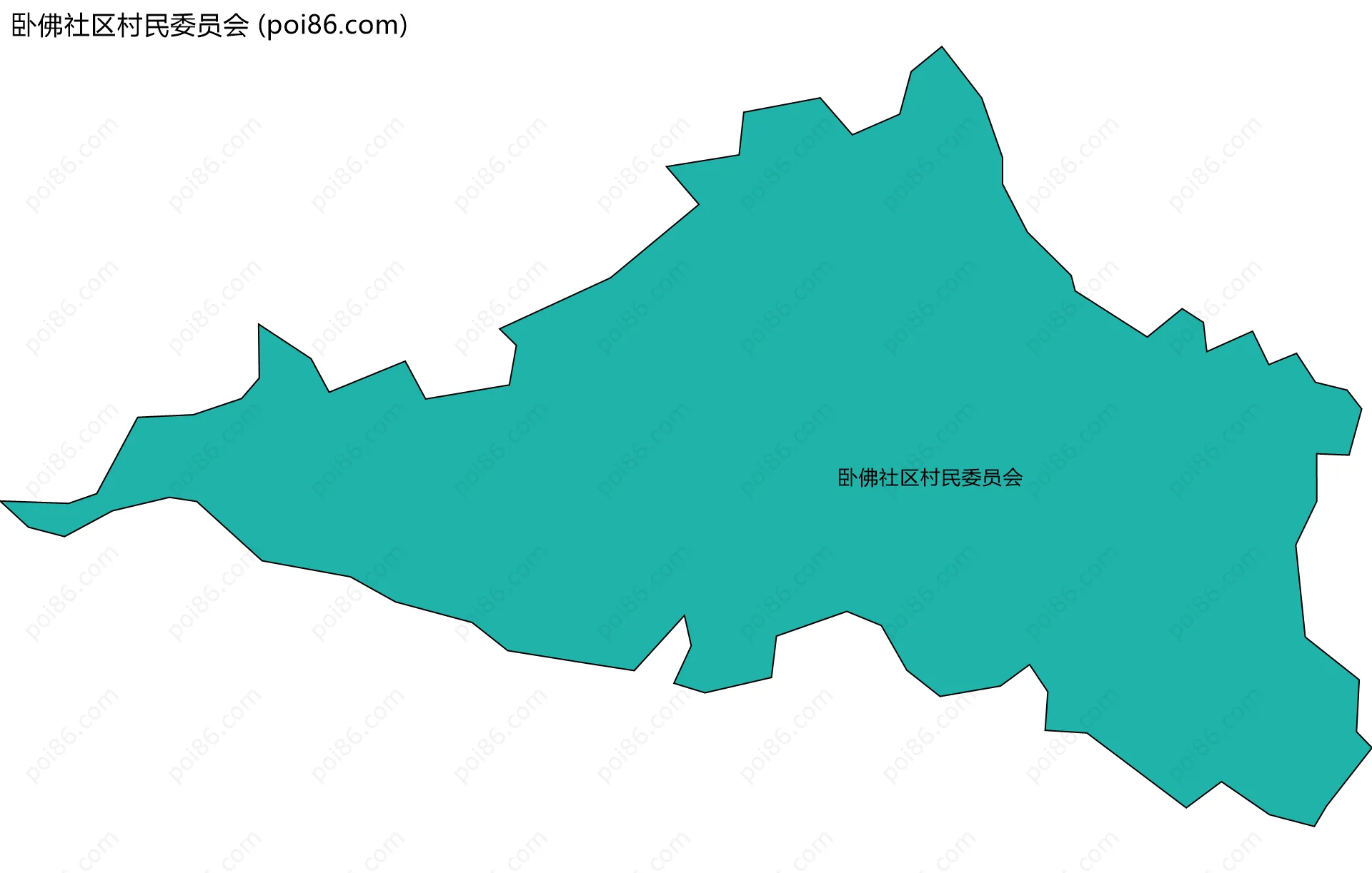 卧佛社区村民委员会边界地图