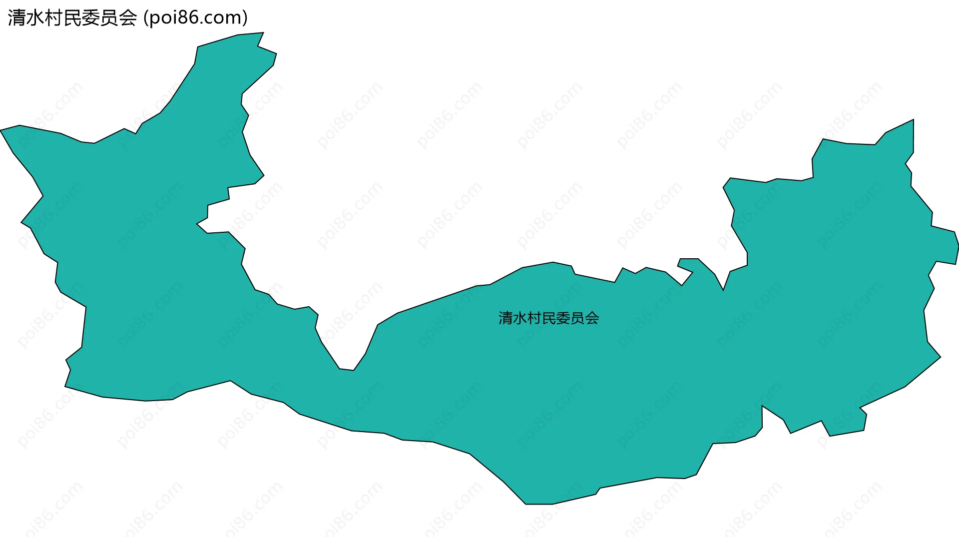 清水村民委员会边界地图