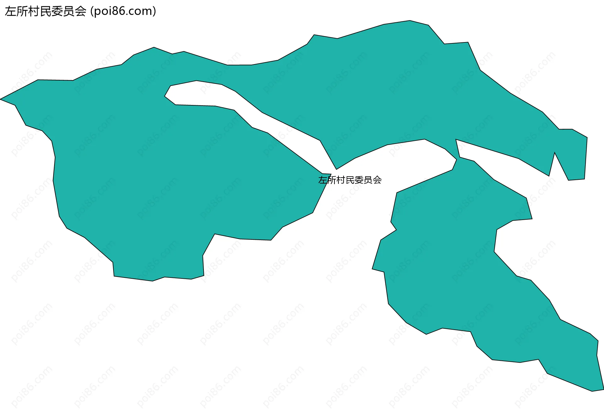 左所村民委员会边界地图