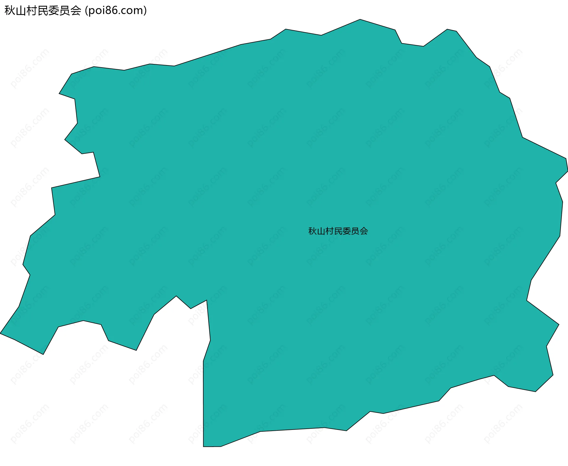 秋山村民委员会边界地图