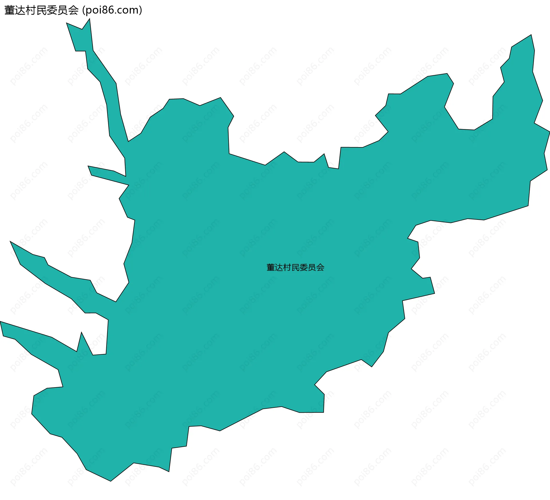 董达村民委员会边界地图