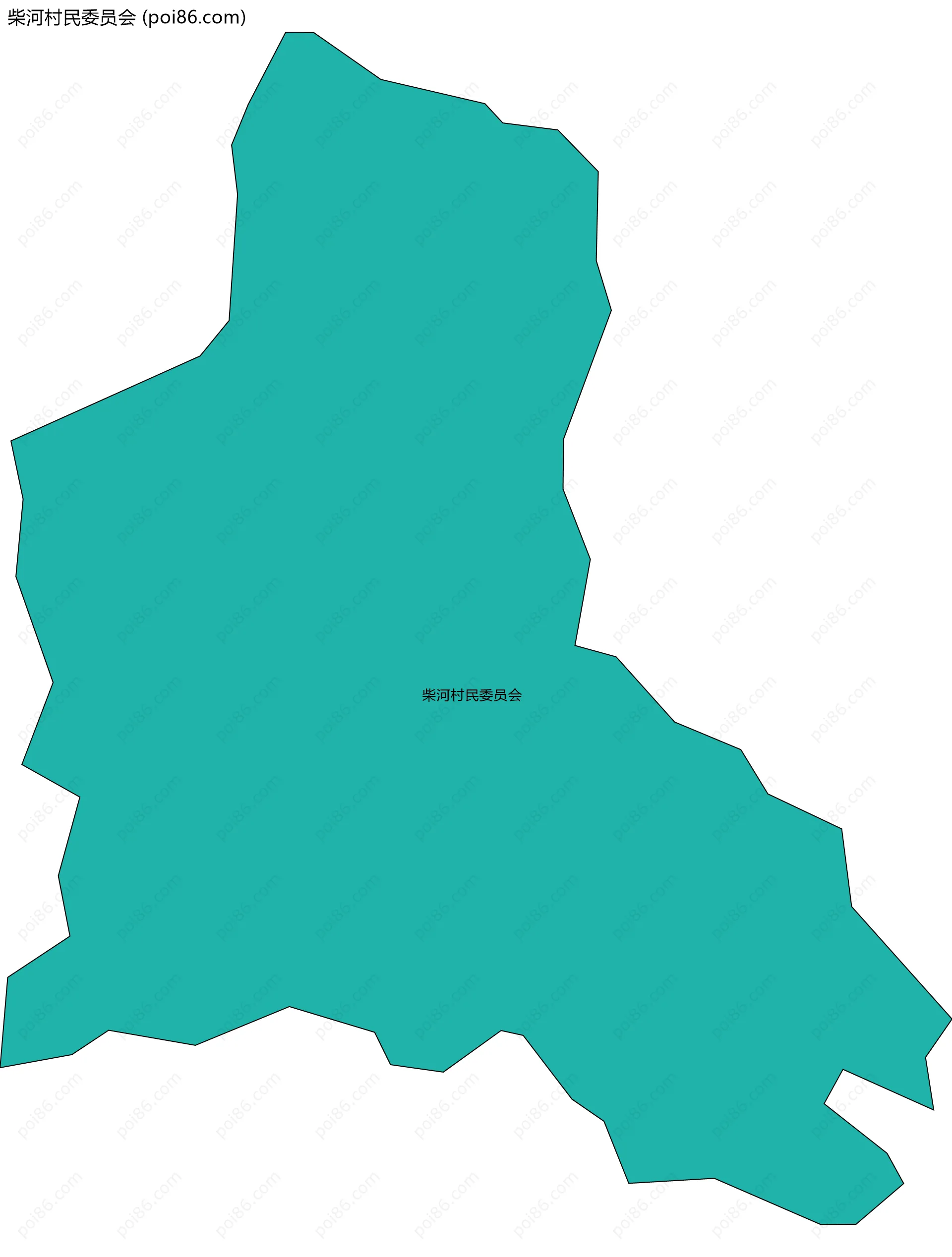 柴河村民委员会边界地图