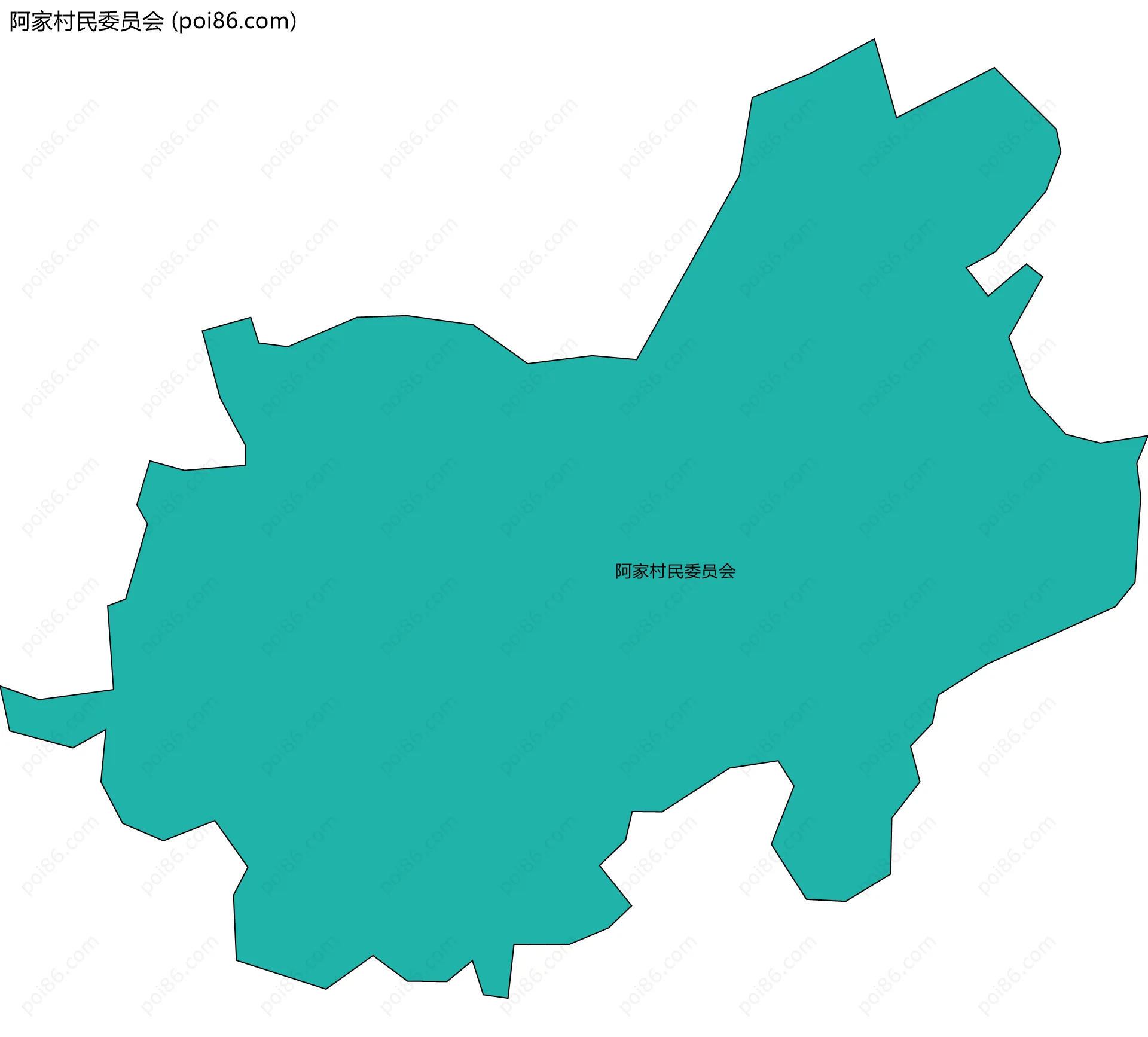 阿家村民委员会边界地图