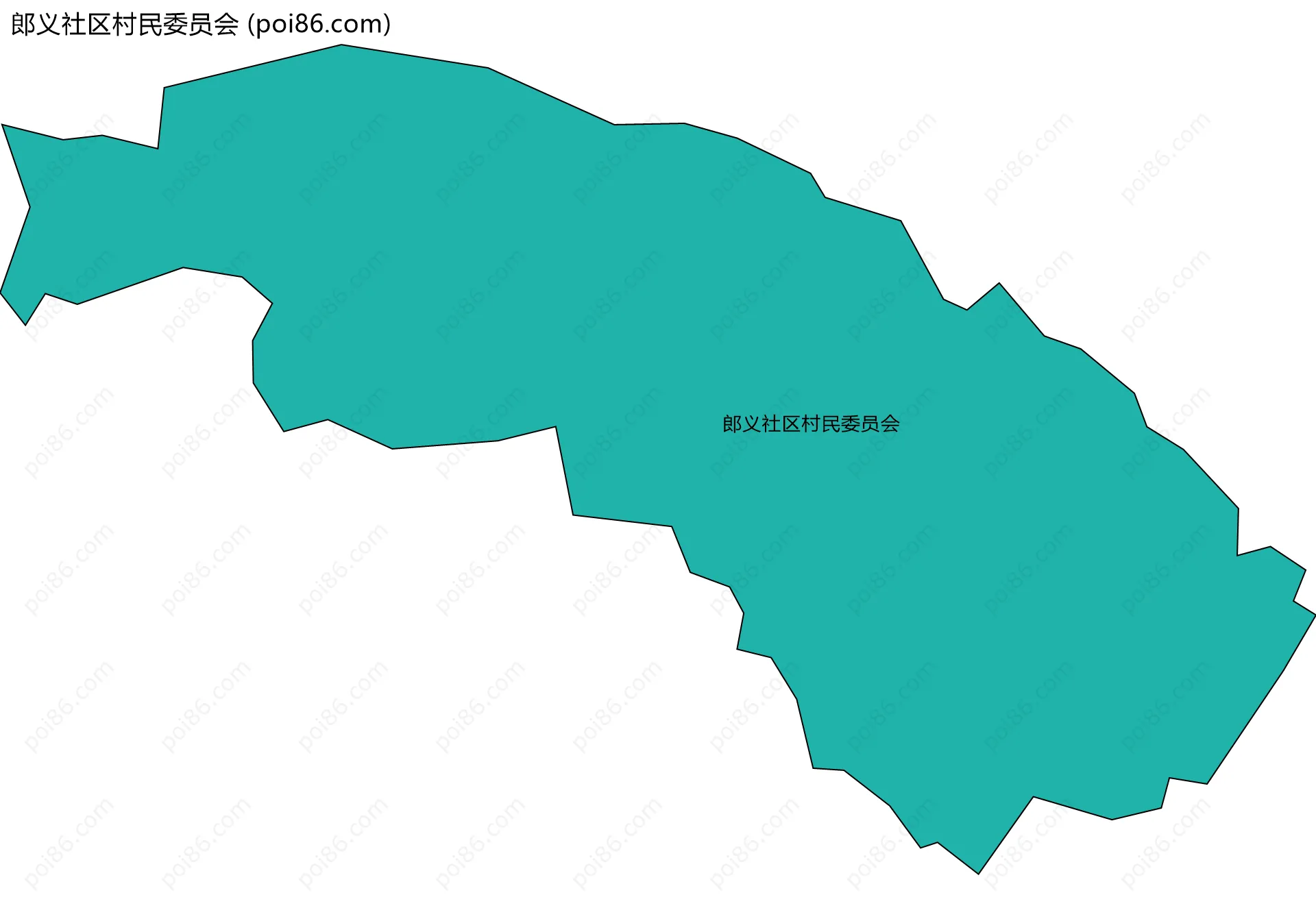 郎义社区村民委员会边界地图