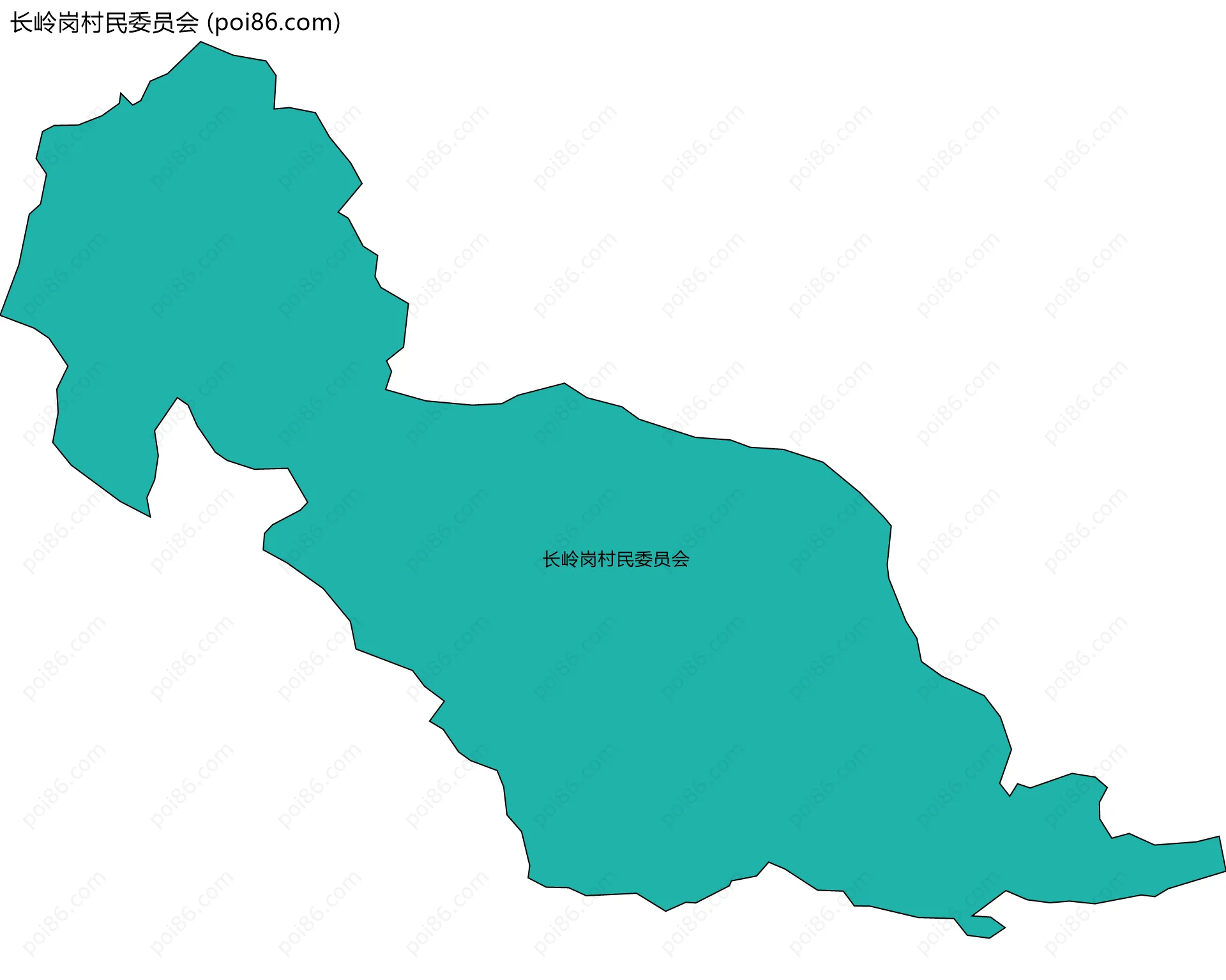 长岭岗村民委员会边界地图