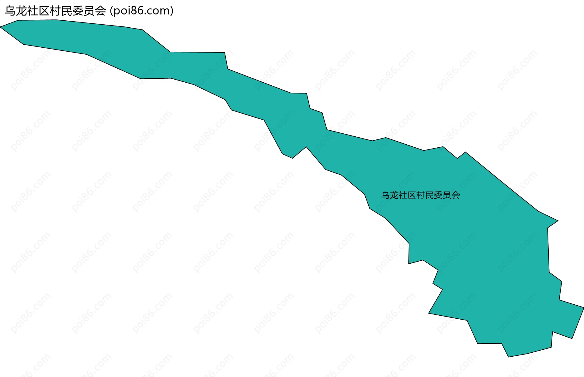 乌龙社区村民委员会边界地图