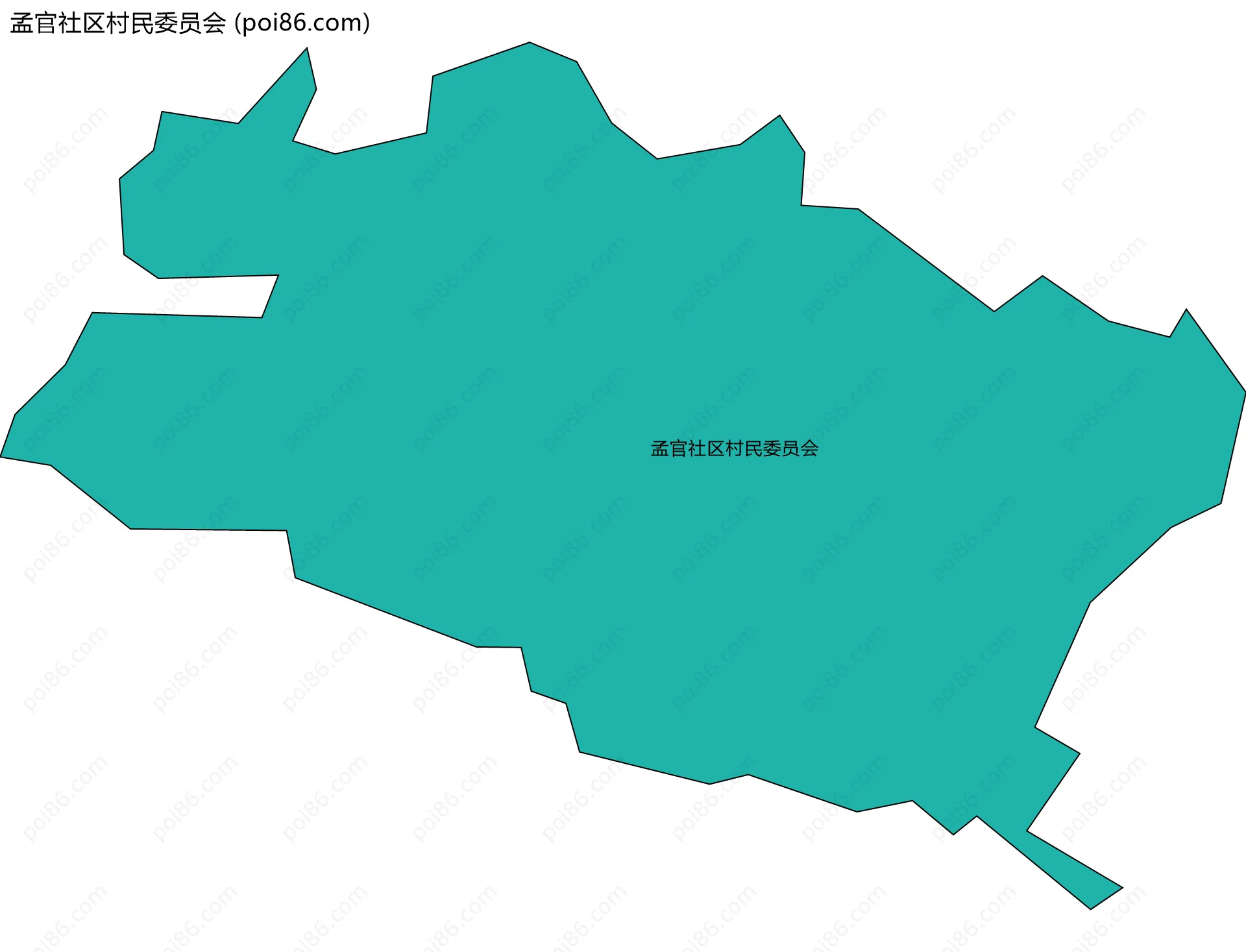孟官社区村民委员会边界地图