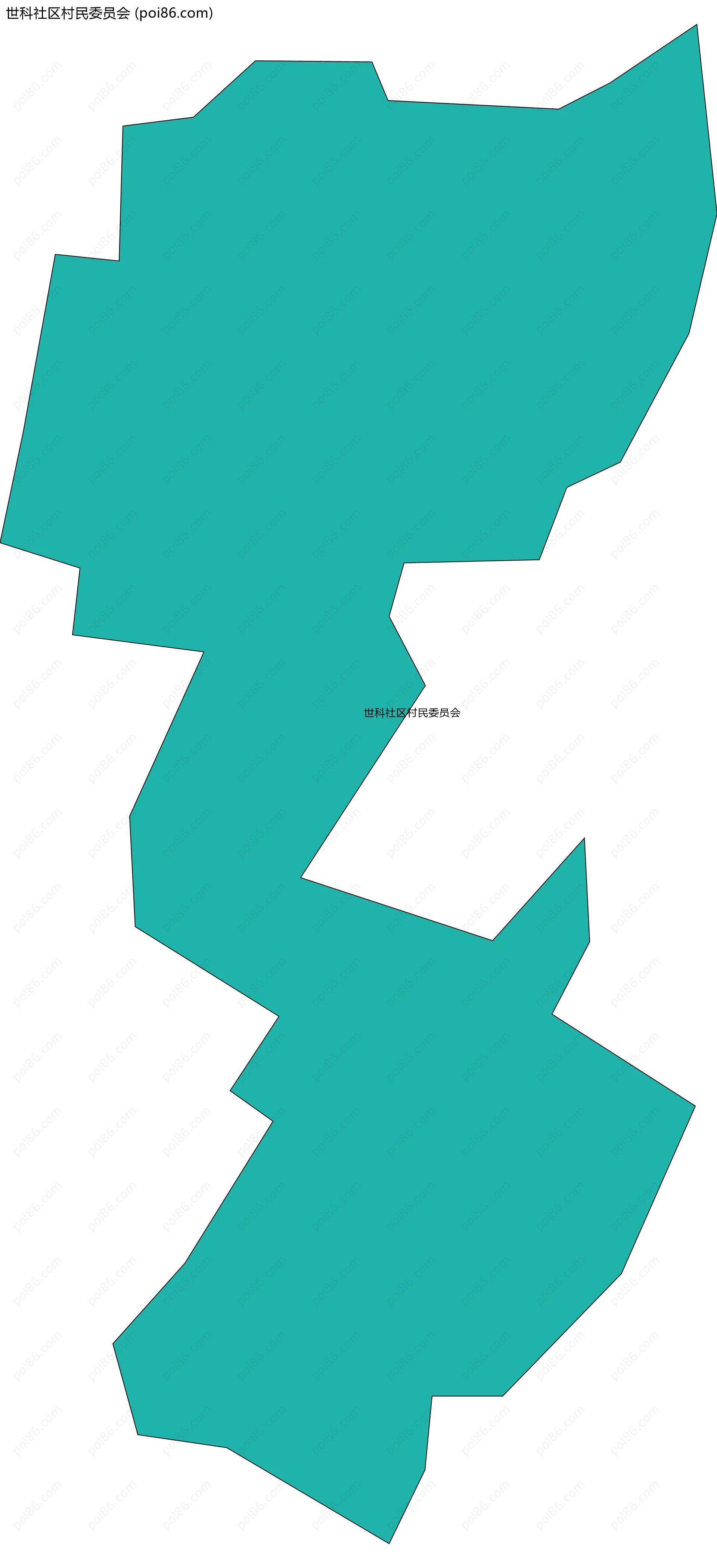 世科社区村民委员会边界地图