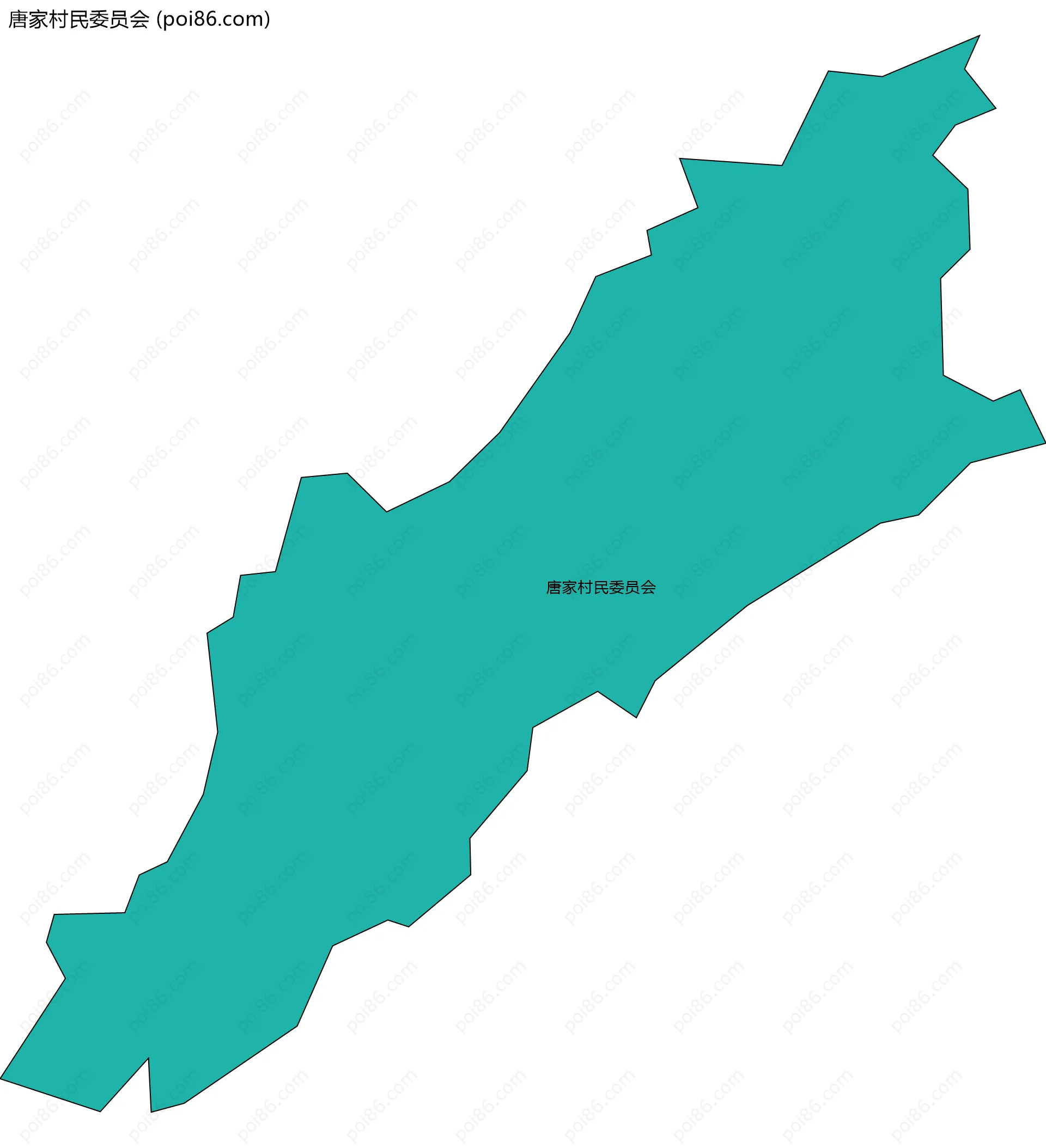 唐家村民委员会边界地图