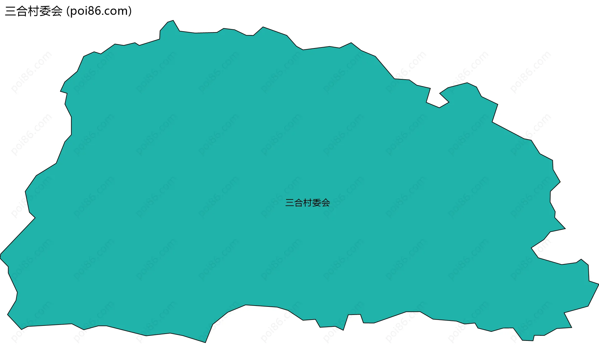 三合村委会边界地图