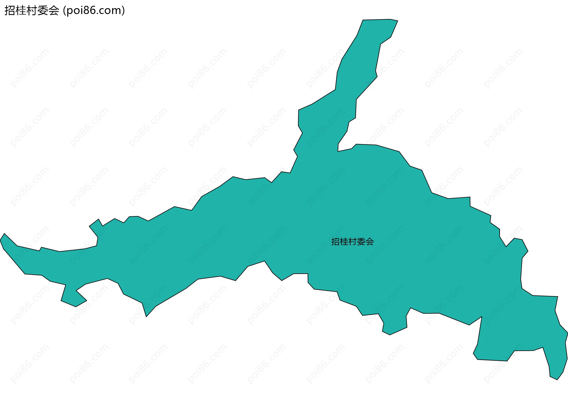 招桂村委会边界地图