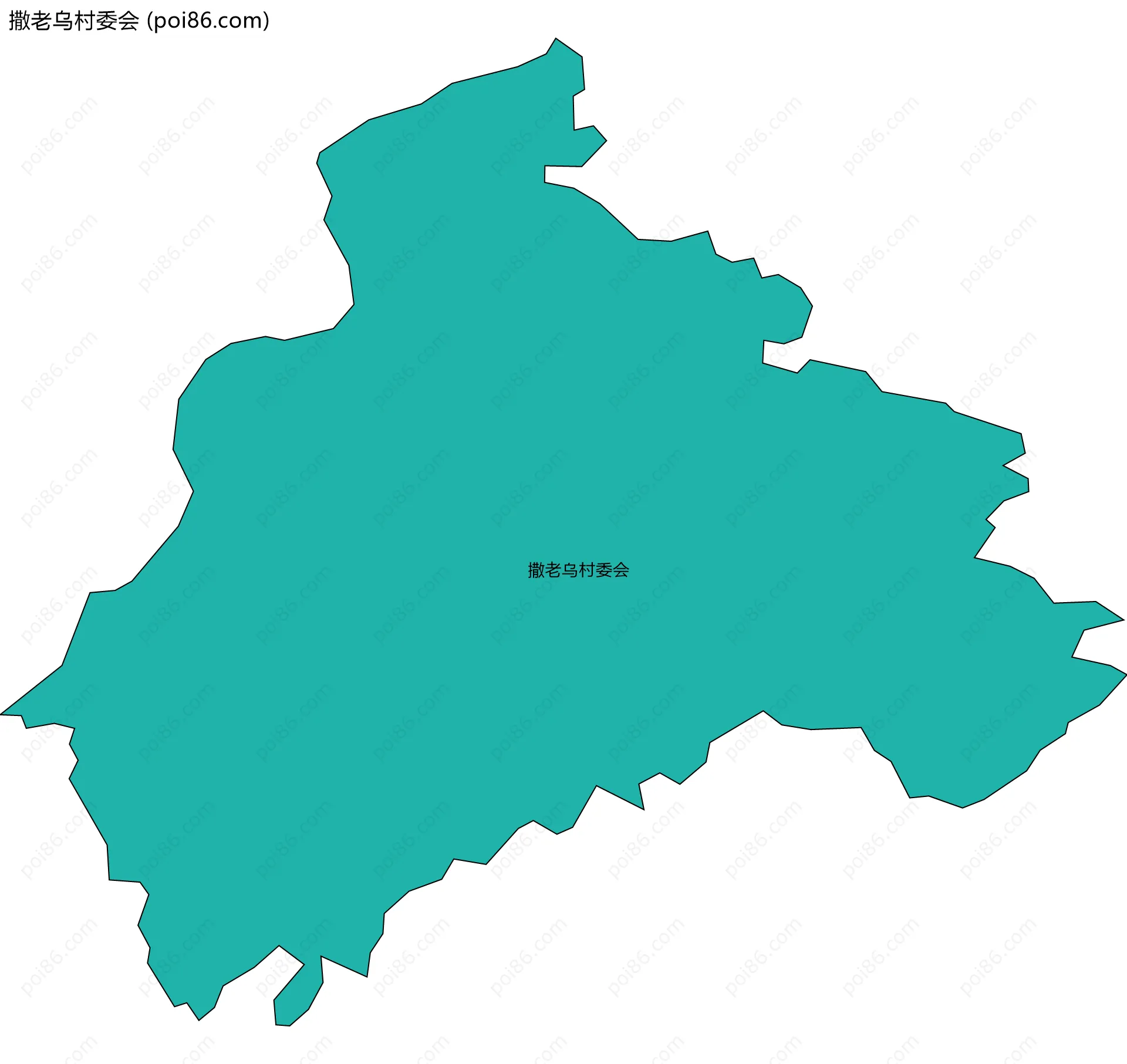 撒老乌村委会边界地图