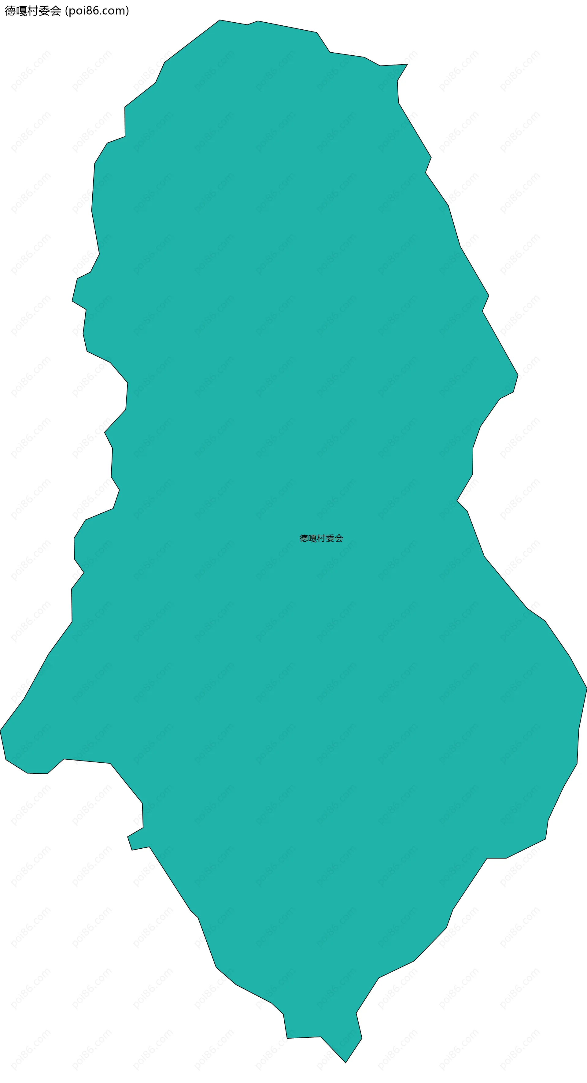 德嘎村委会边界地图