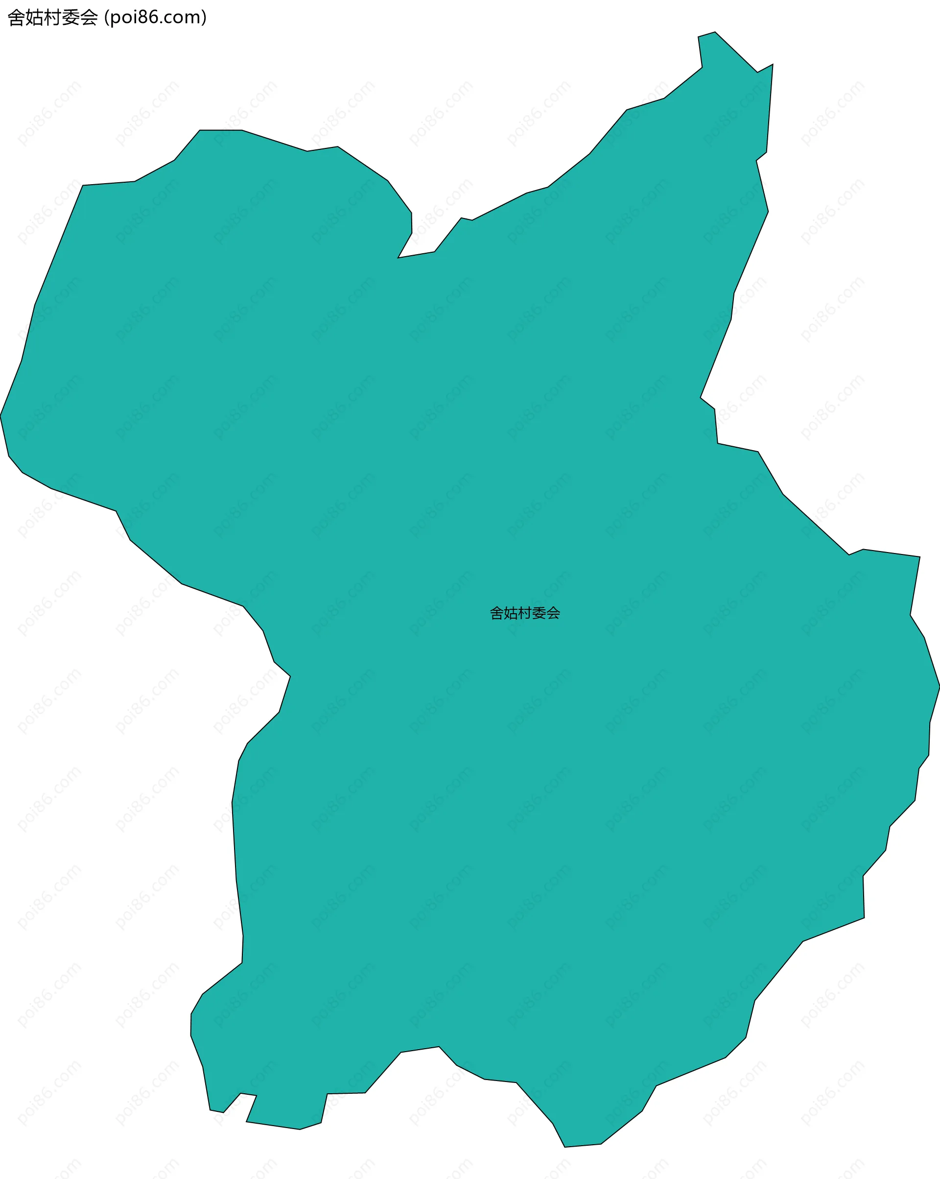 舍姑村委会边界地图