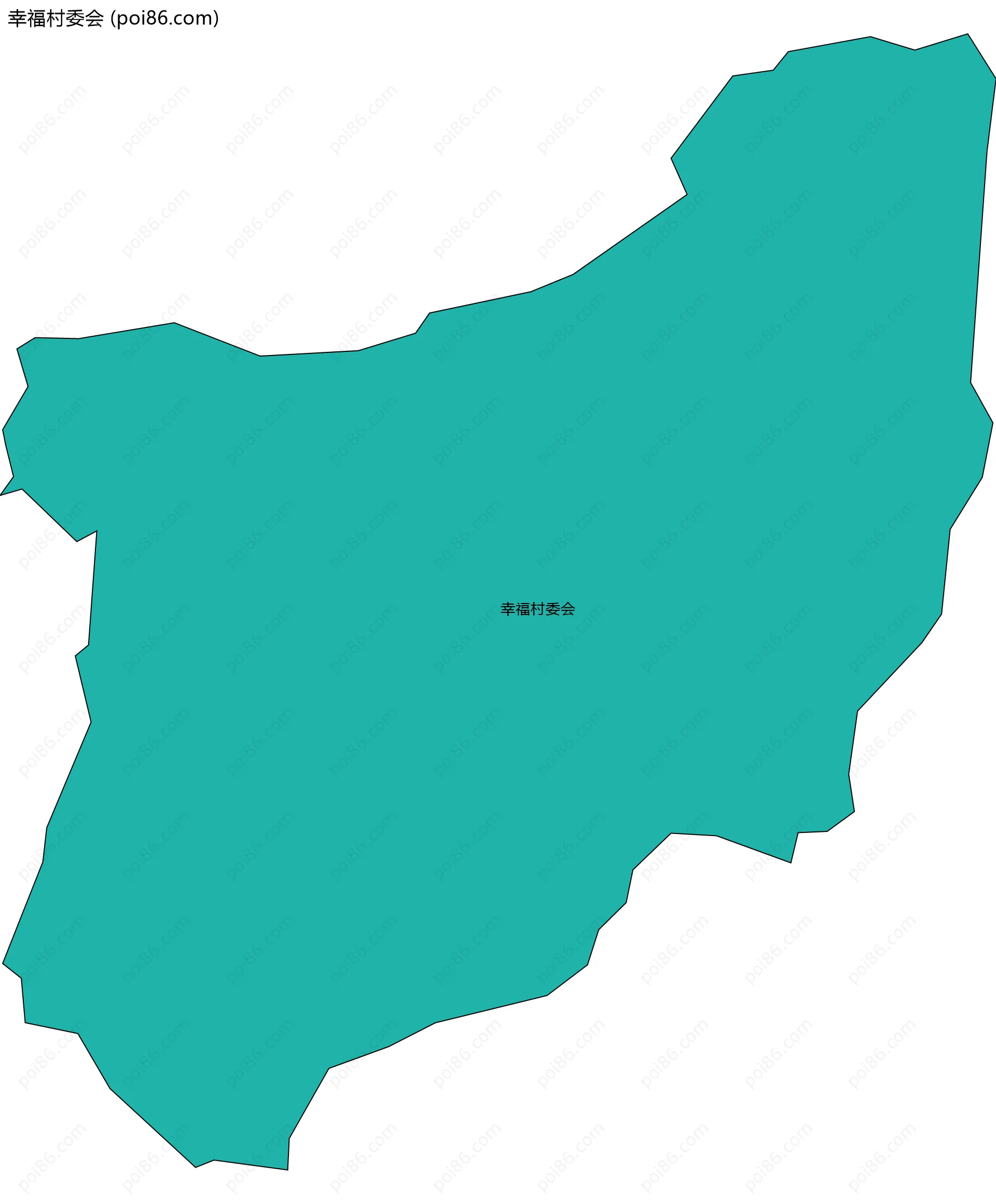 幸福村委会边界地图