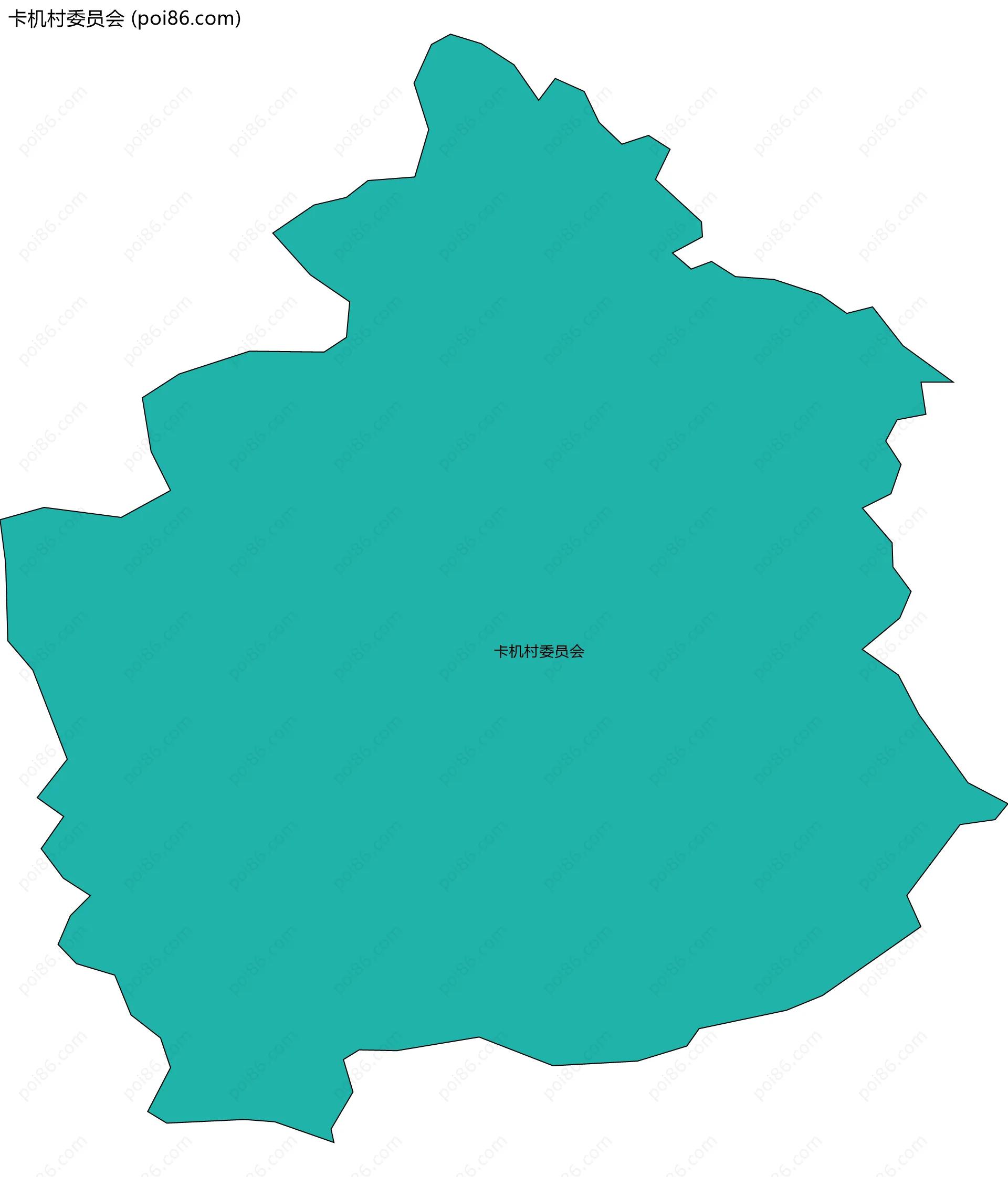 卡机村委员会边界地图