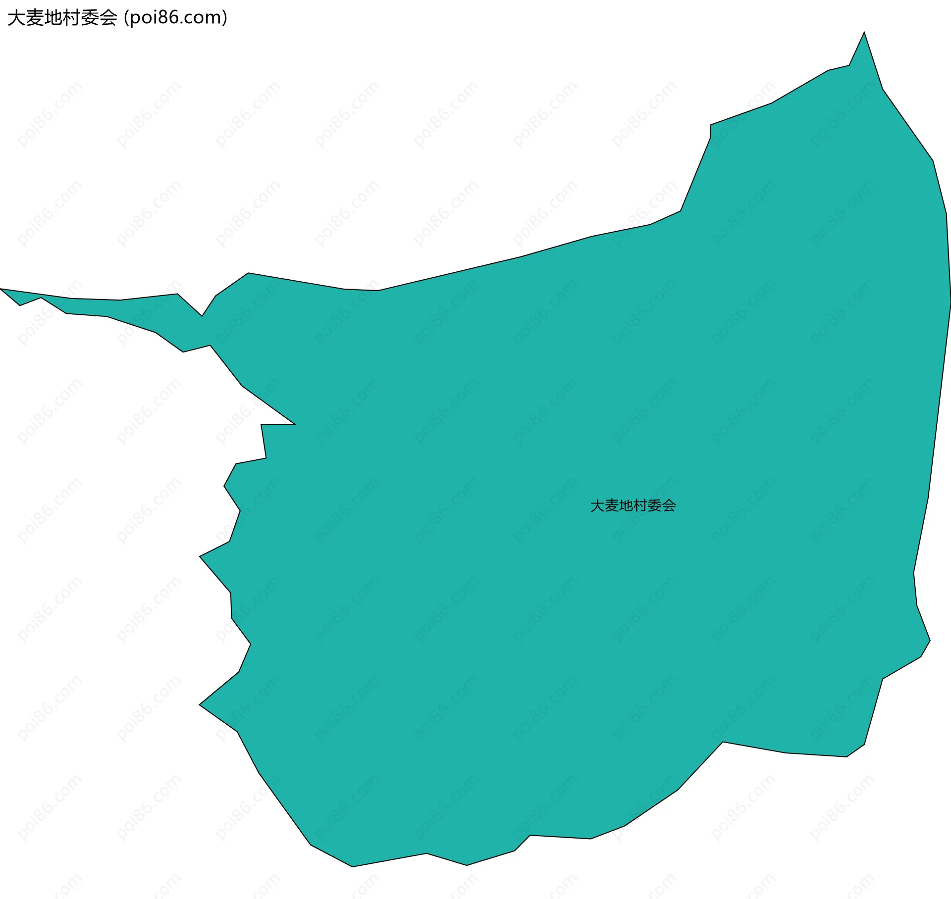 大麦地村委会边界地图