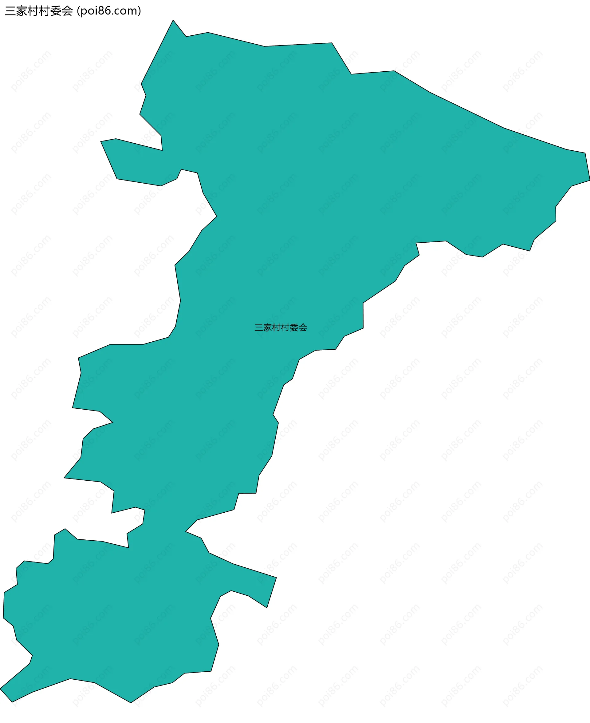 三家村村委会边界地图