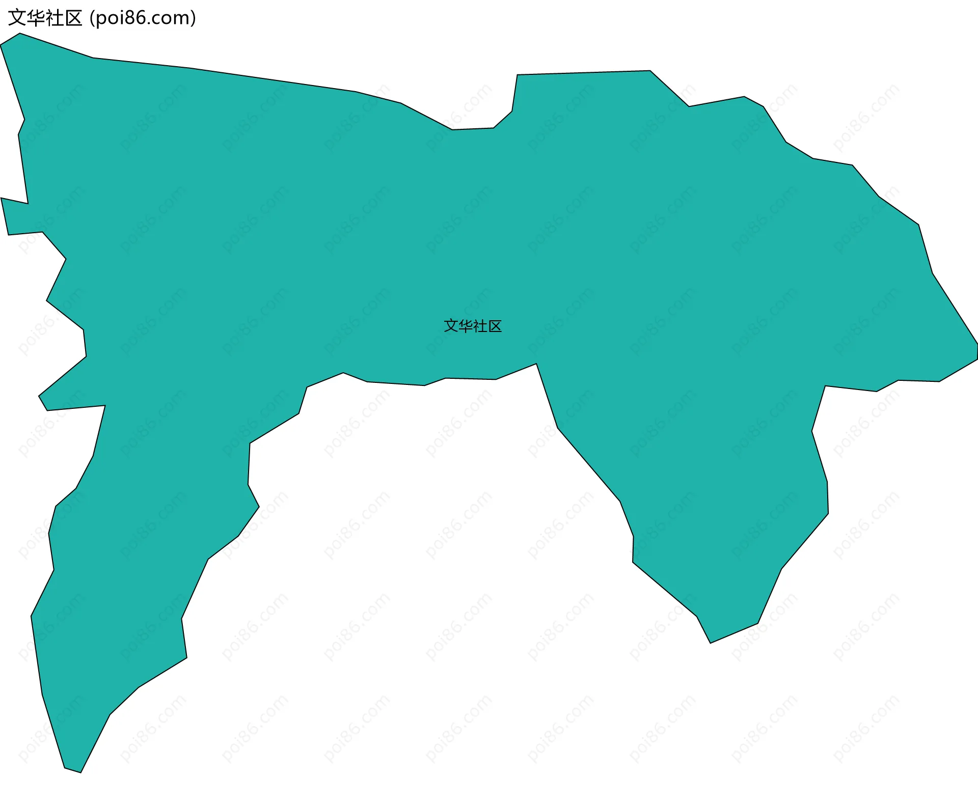 文华社区边界地图