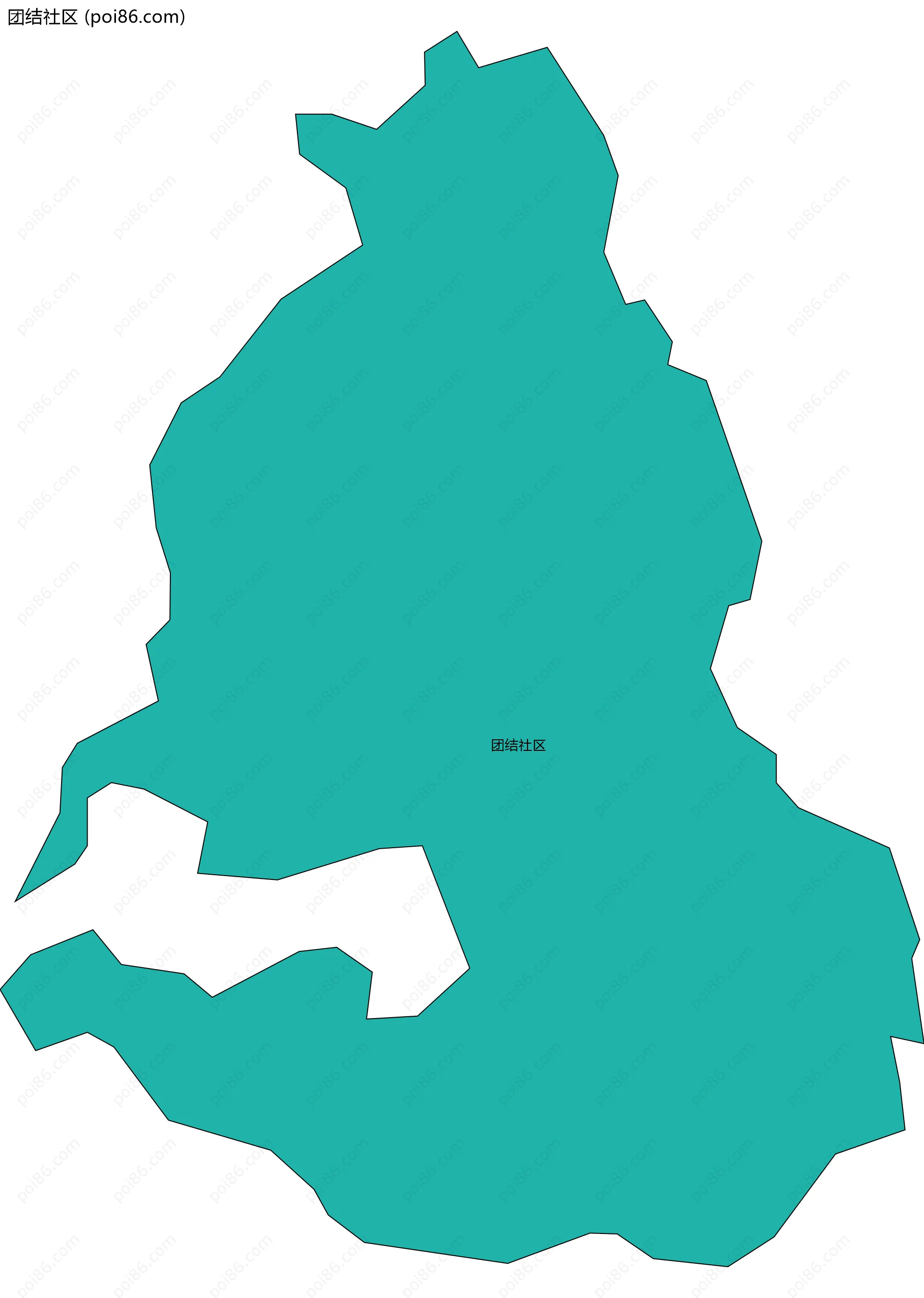 团结社区边界地图