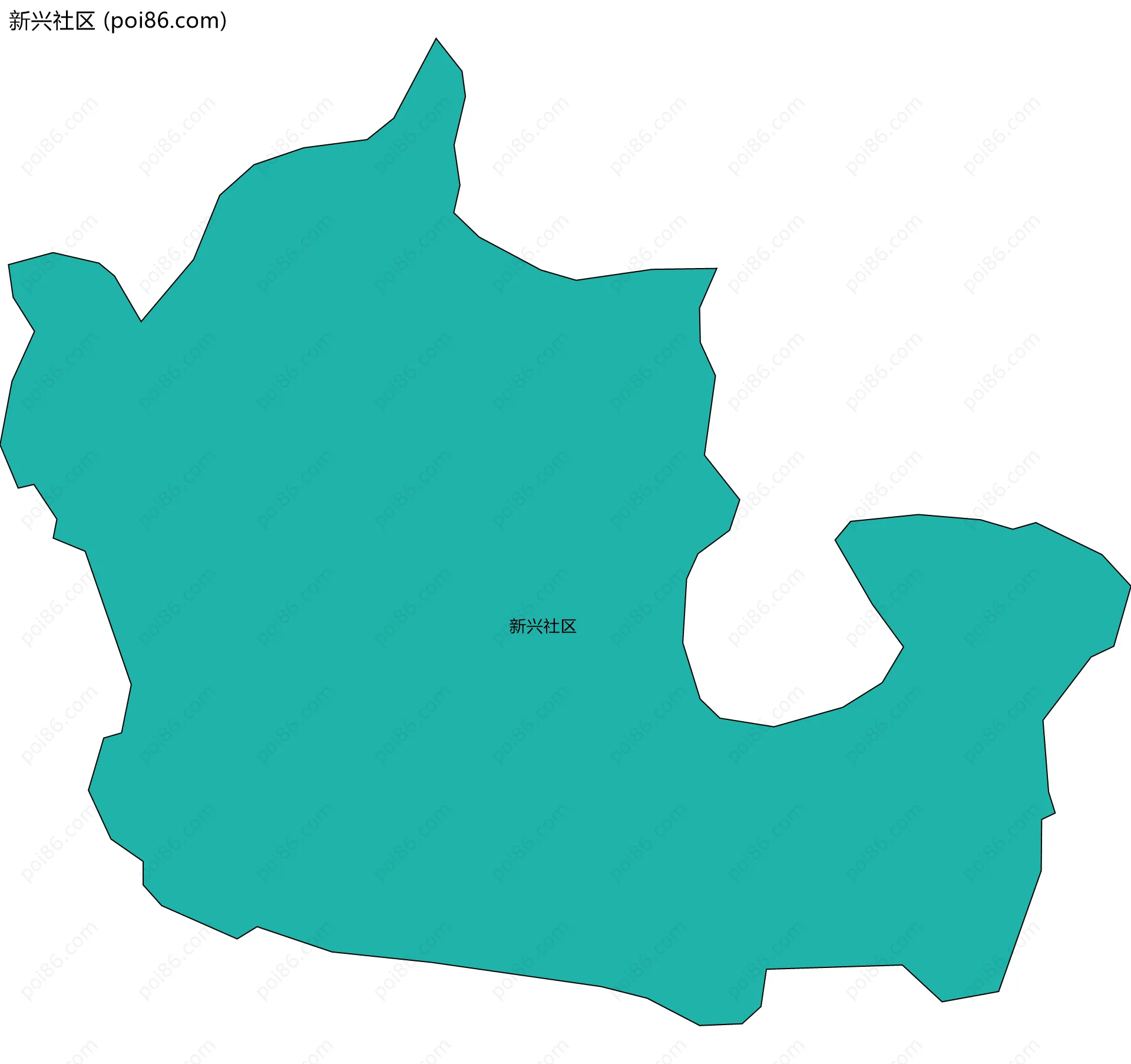 新兴社区边界地图