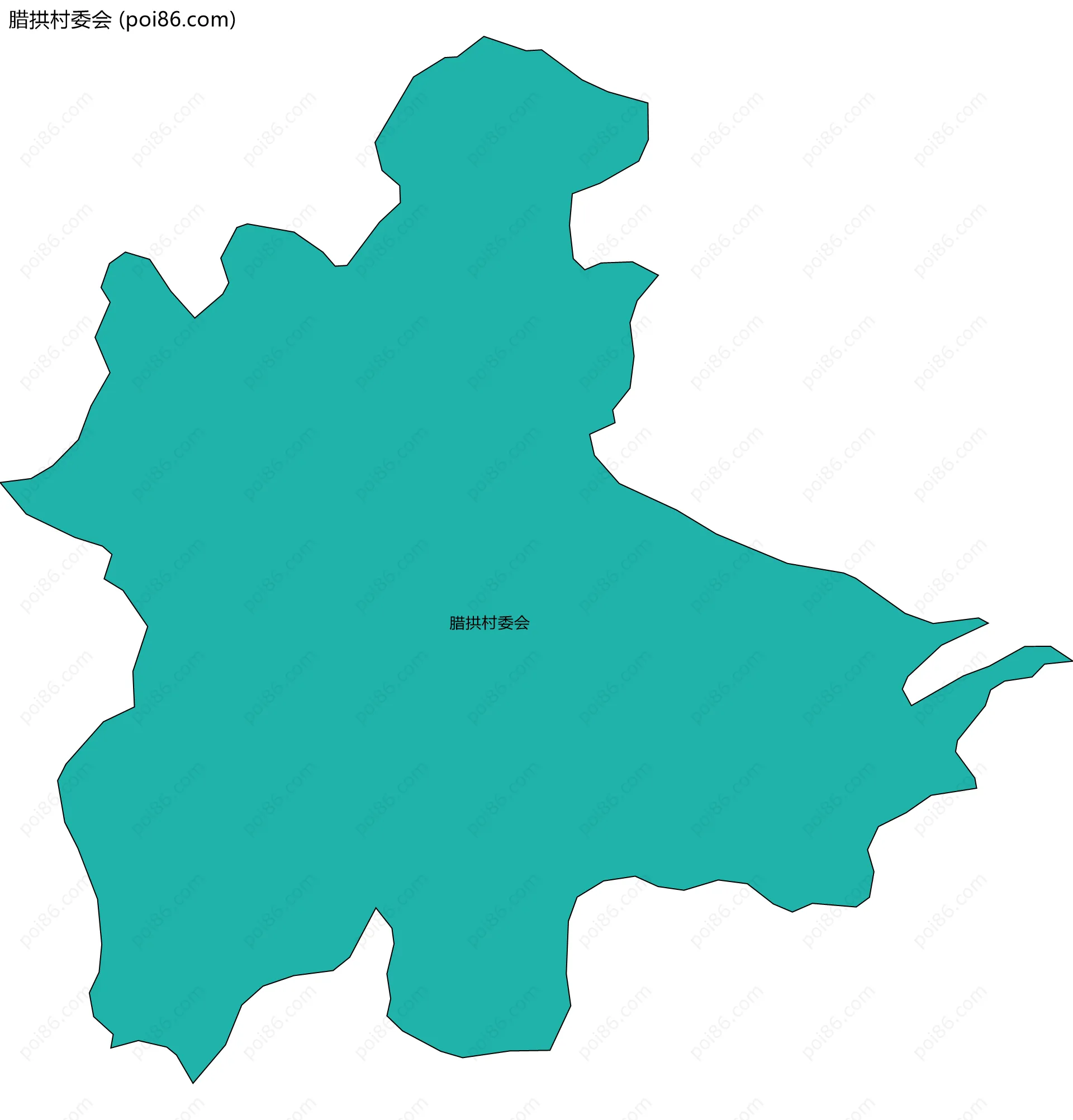 腊拱村委会边界地图