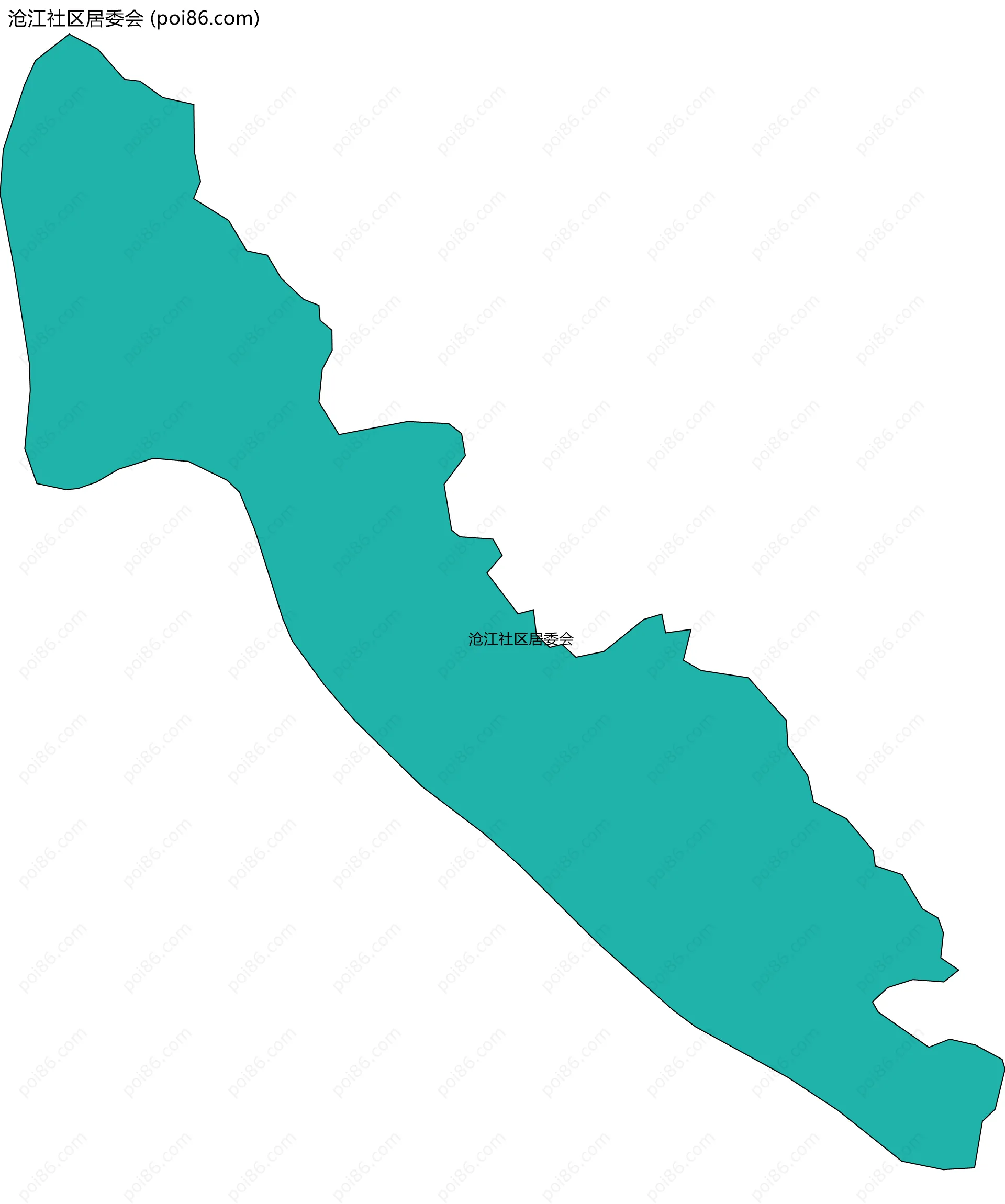 沧江社区居委会边界地图
