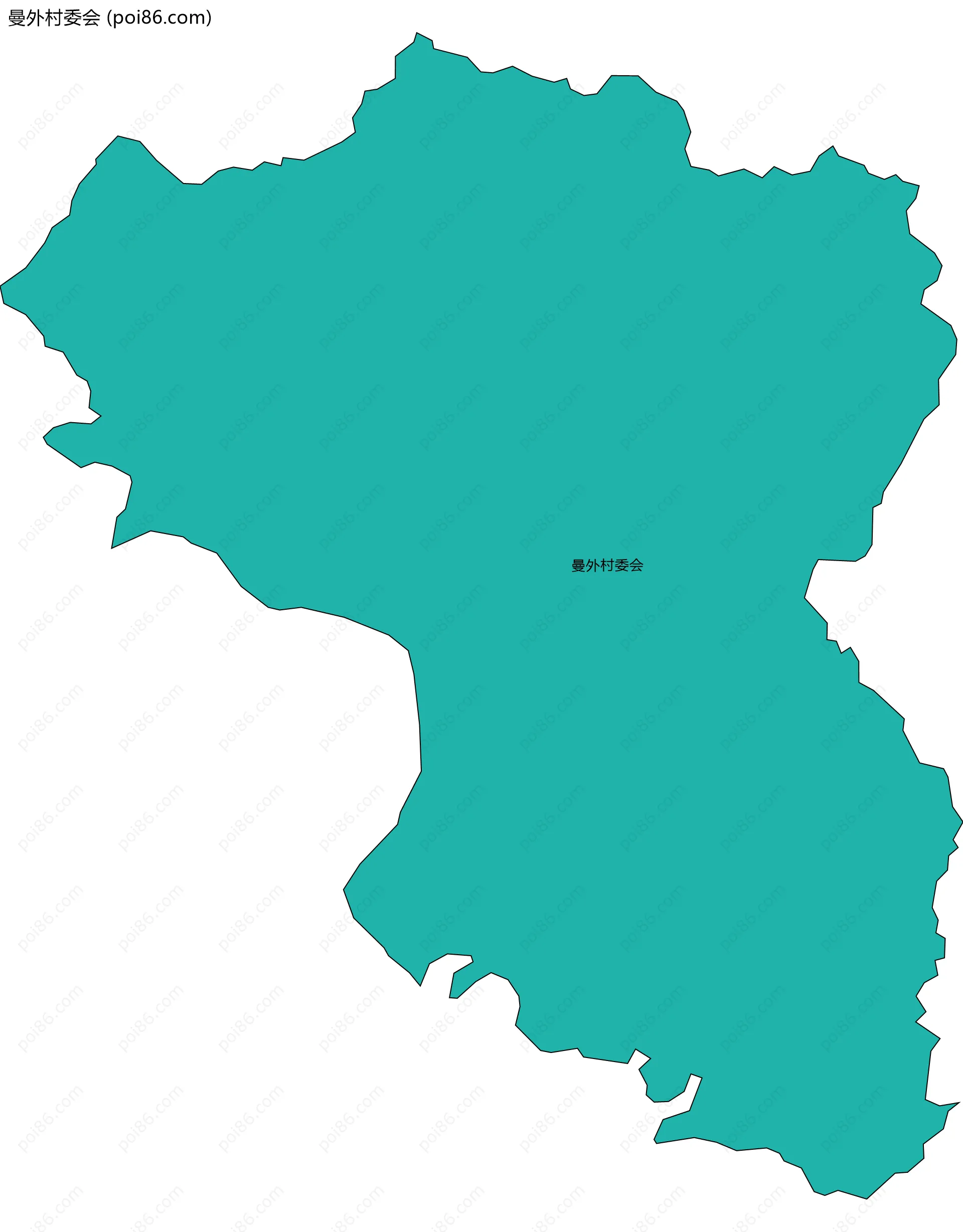 曼外村委会边界地图