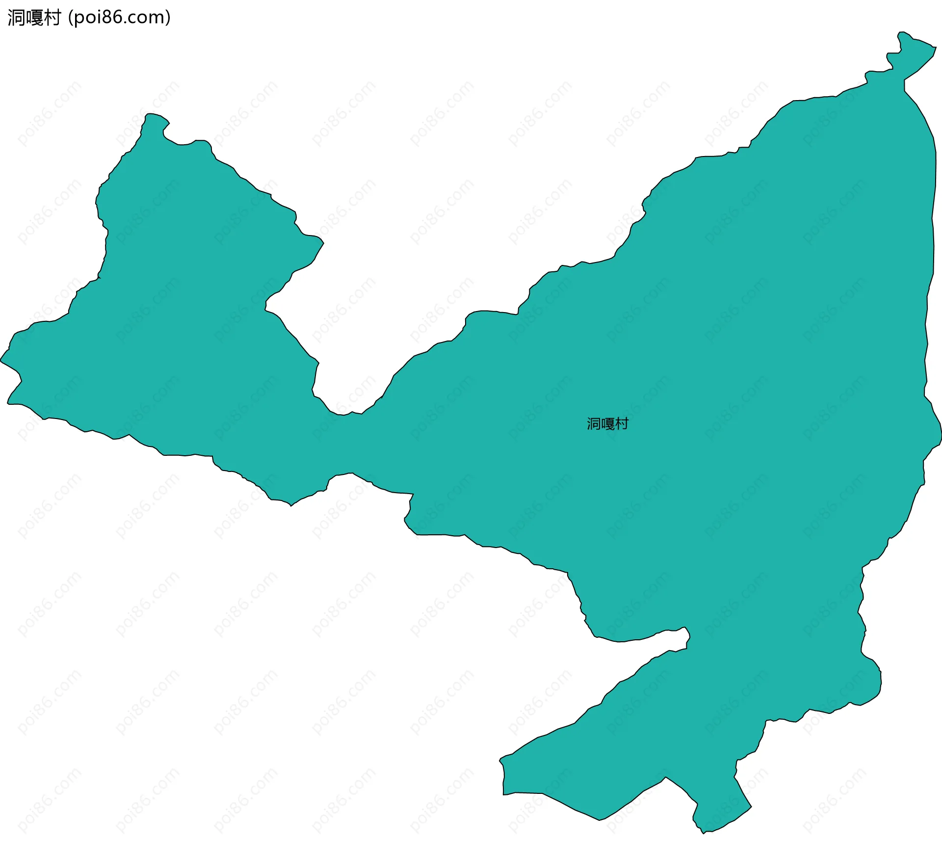 洞嘎村边界地图