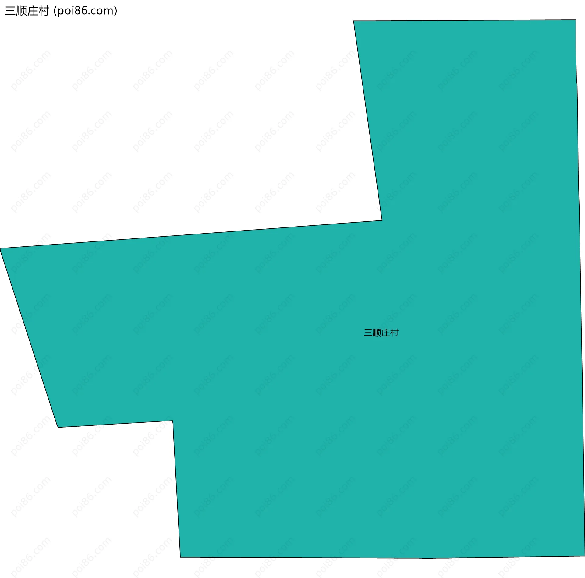 三顺庄村边界地图