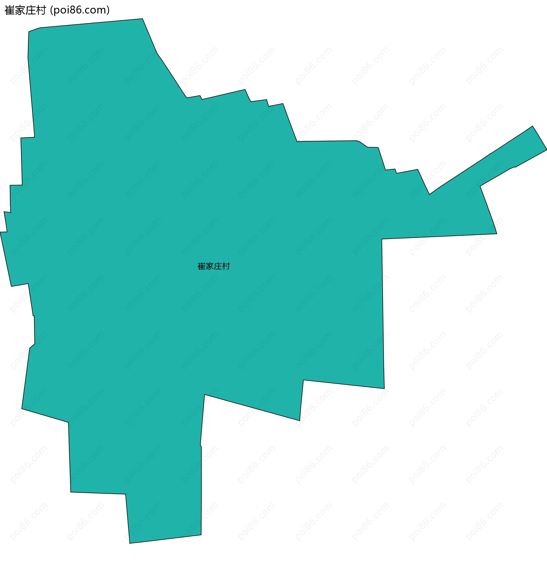 崔家庄村边界地图