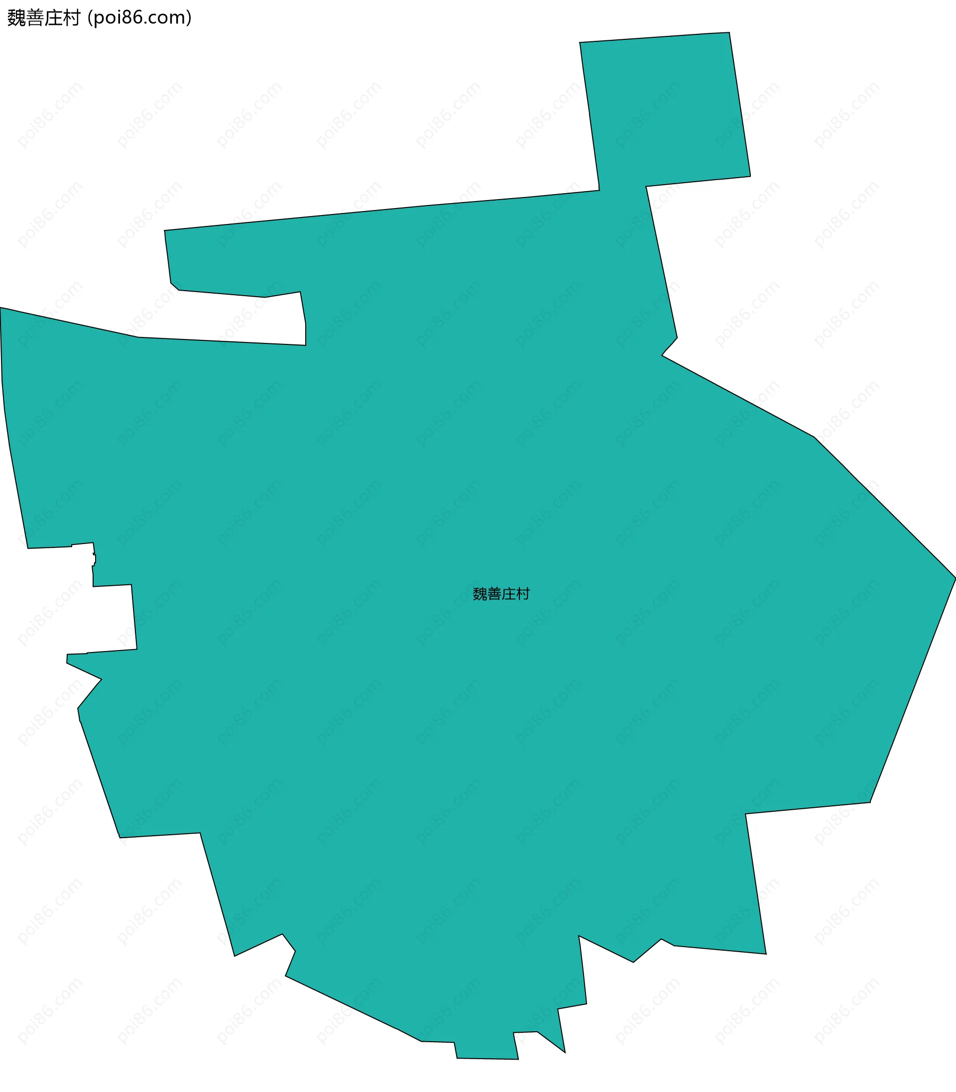魏善庄村边界地图